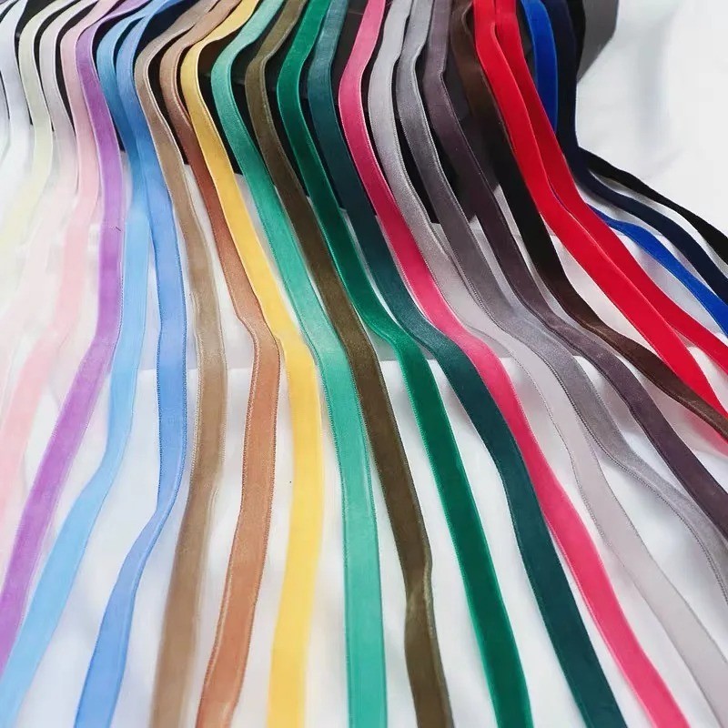 velvet ribbon 5yards 6mm assorted colors