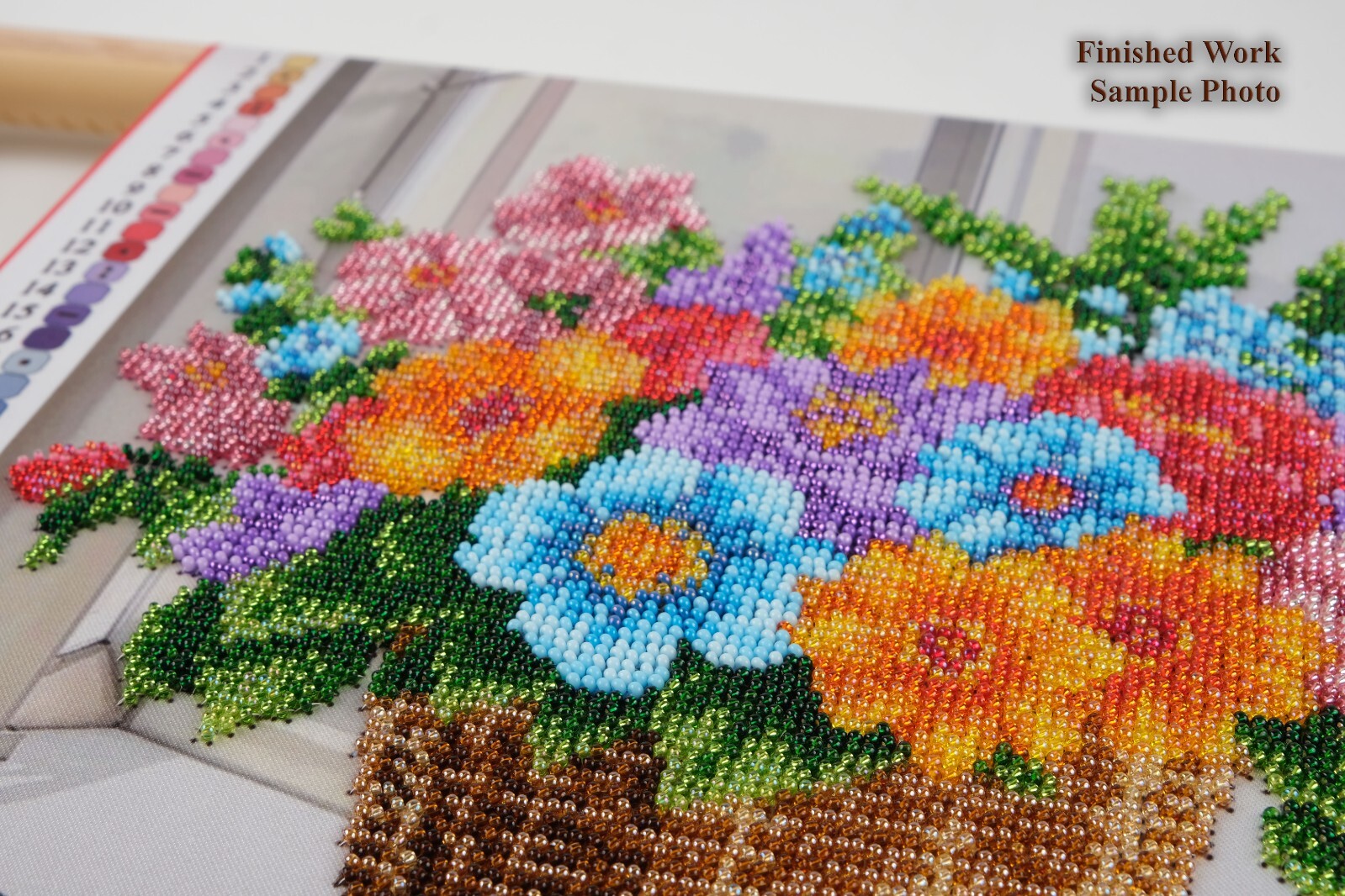 Bead Embroidery Kit Summer Flowers DA-2116 AllAboutEmbroidryUA Beaded Cross Stit