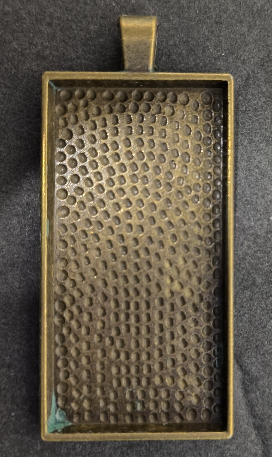Rectangle ~ Textured ~ Pendant Tray ~ Copper Color ~ DIY Jewelry Making ~ Crafts