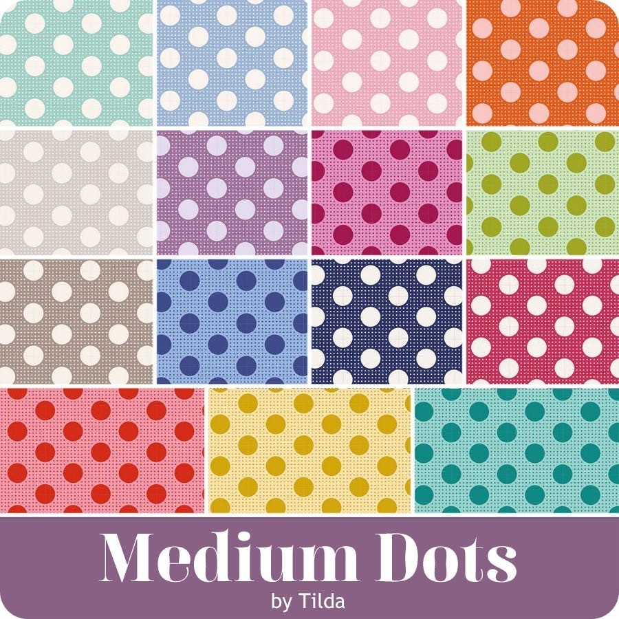 Medium Dots Fat Quarter Bundle Tilda Fabrics (includes 15 fat quarters)