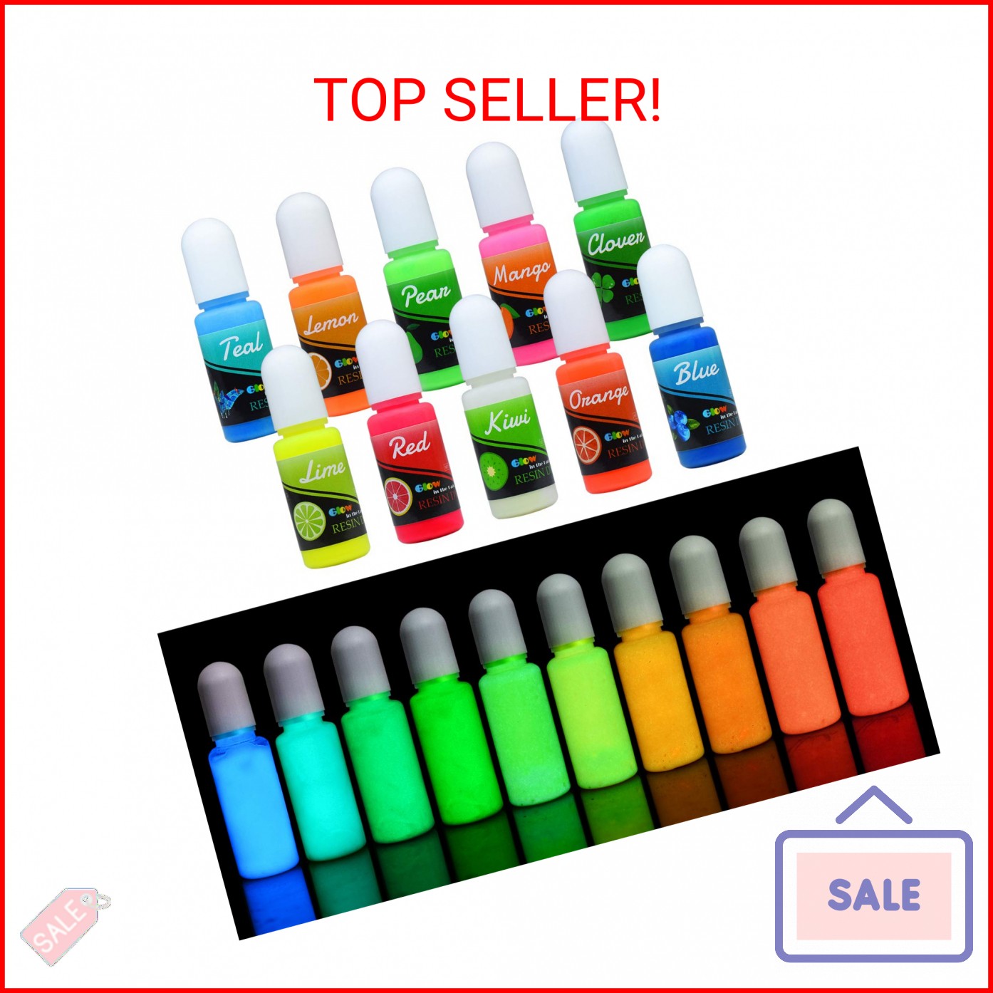 Epoxy UV Resin Color Pigment – Glow In The Dark Liquid Luminous Transparent Epox