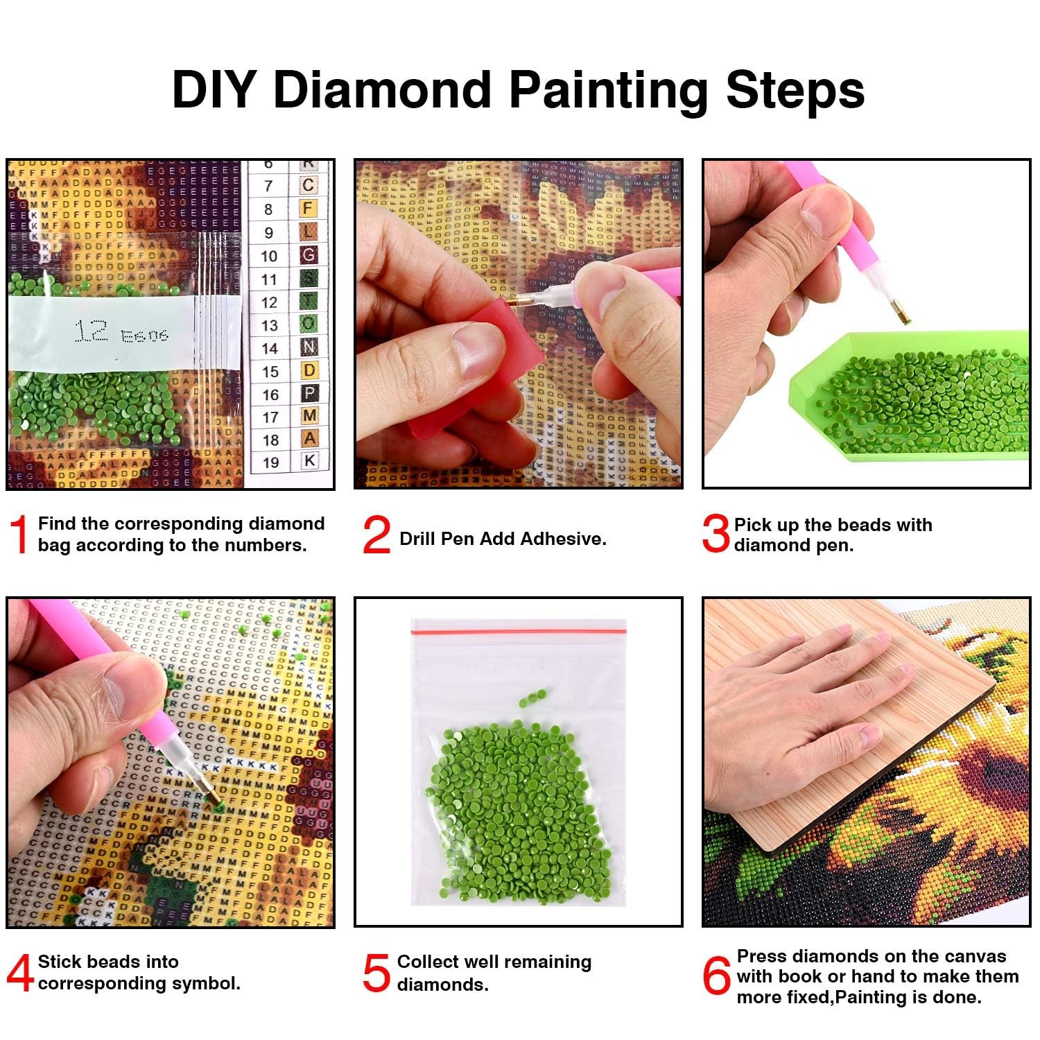 Color Abstract Diamond Painting Kit Full Drill Wall Art Decoration Set