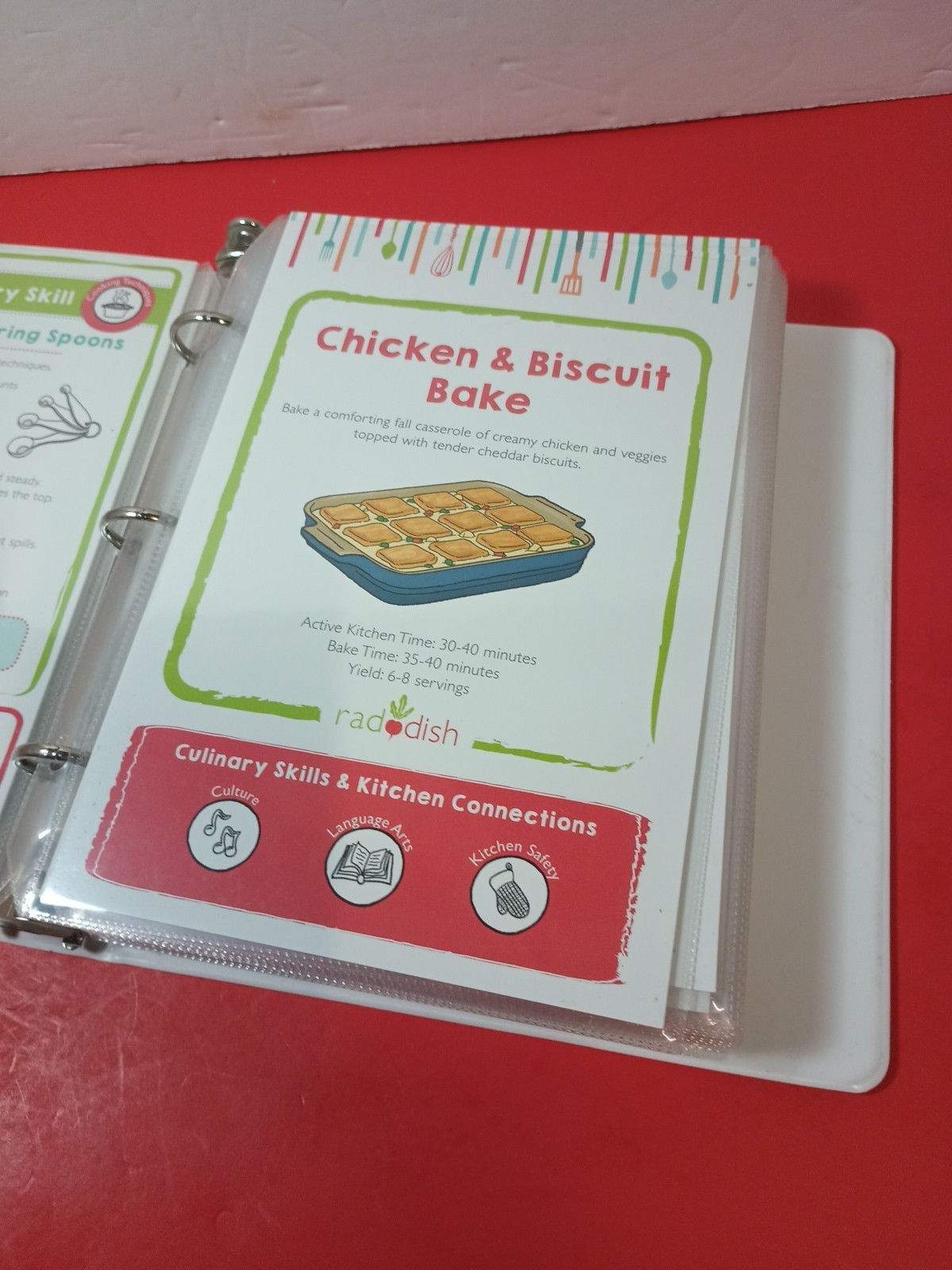 Lot Of 18 RADDISH KIDS Cooking Recipe Cards, INSTRUCTIONS, TRI-FOLD +12 Cards