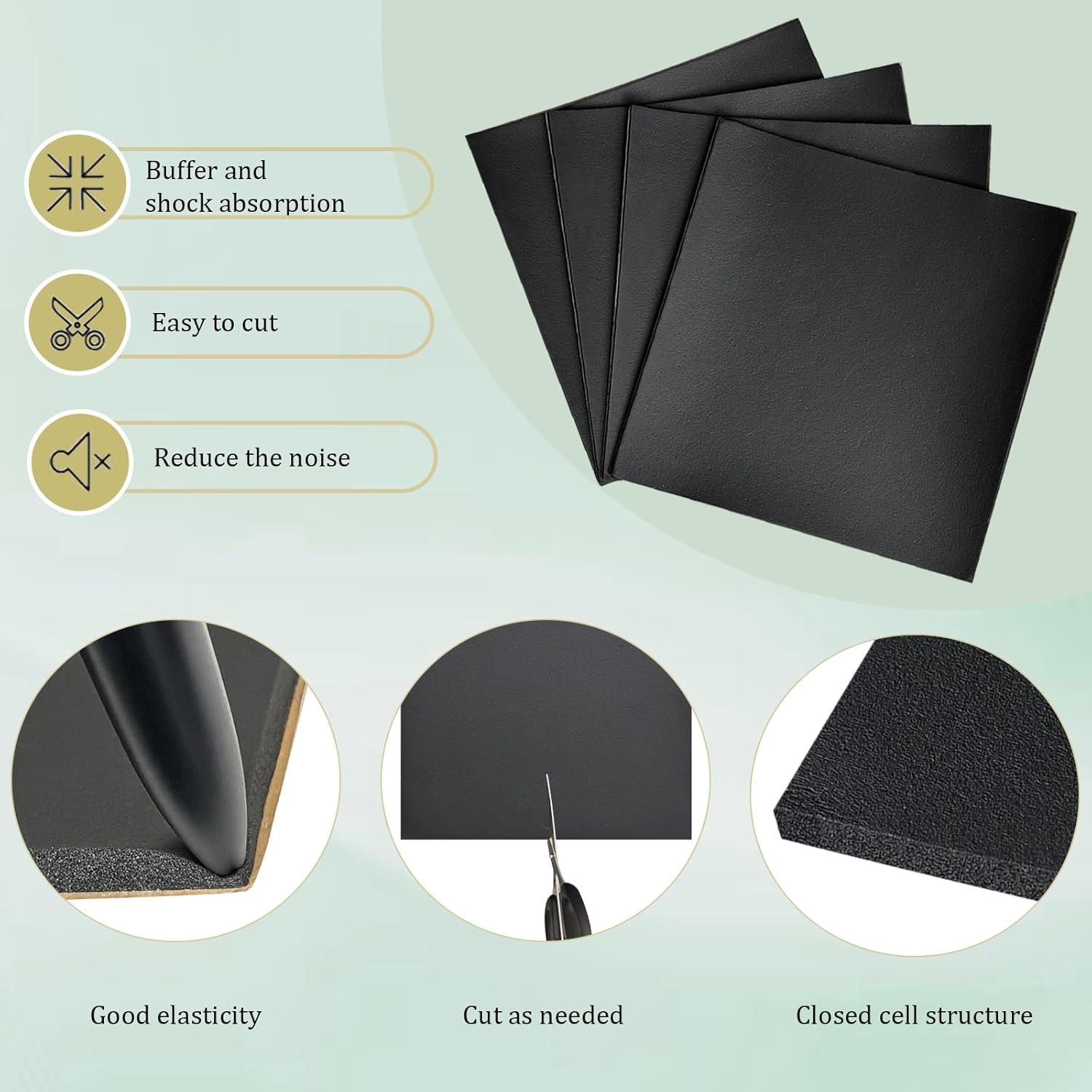 Versatile Foam Padding, 1/8in Thick and Self-Adhesive for Shock Absorption Needs