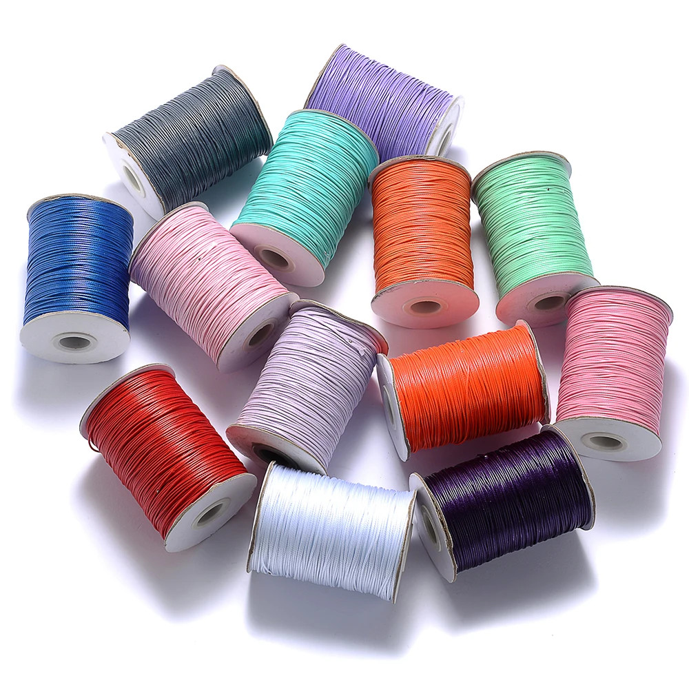 0.5/0.8/1.0/1.5/2.0/2.5/3.0Mm Colorful Waxed Cord Cotton Thread Cord String DIY
