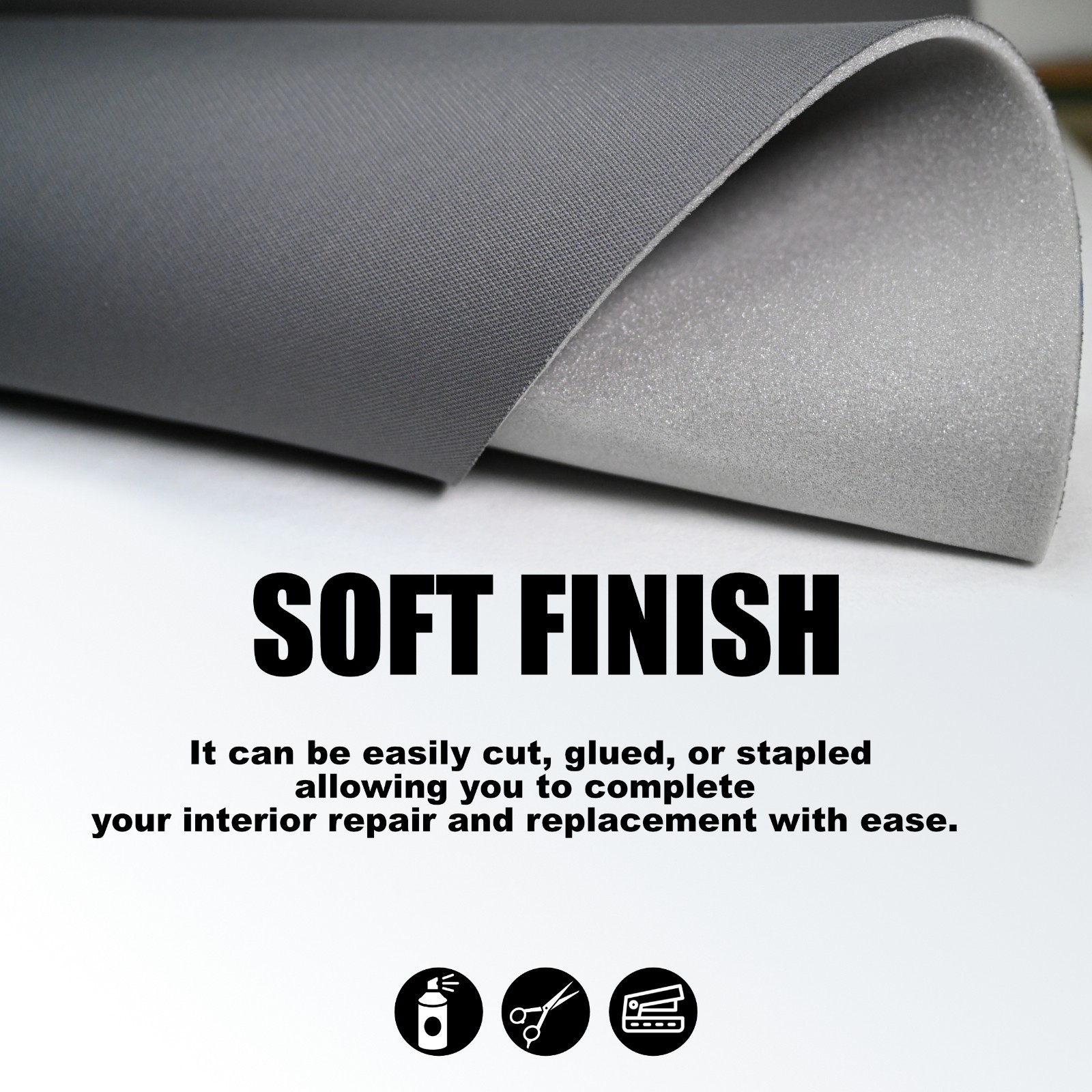 Automotive Universal Flat Knit Headliner Fabric With 3/16 Foam Backing /60″ Wide