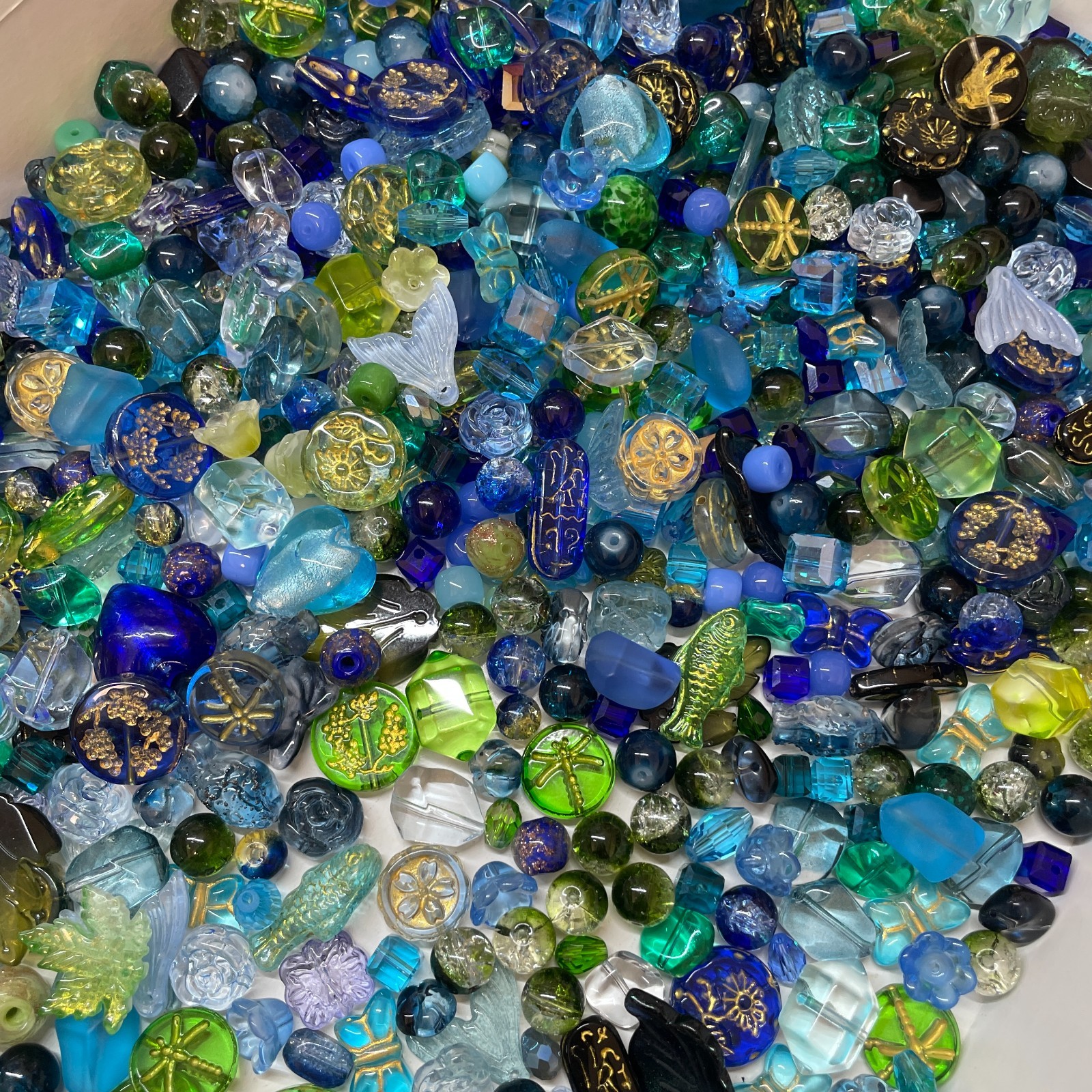 100g Glass beads lot jewelry making mix variety bead supplies Read Description