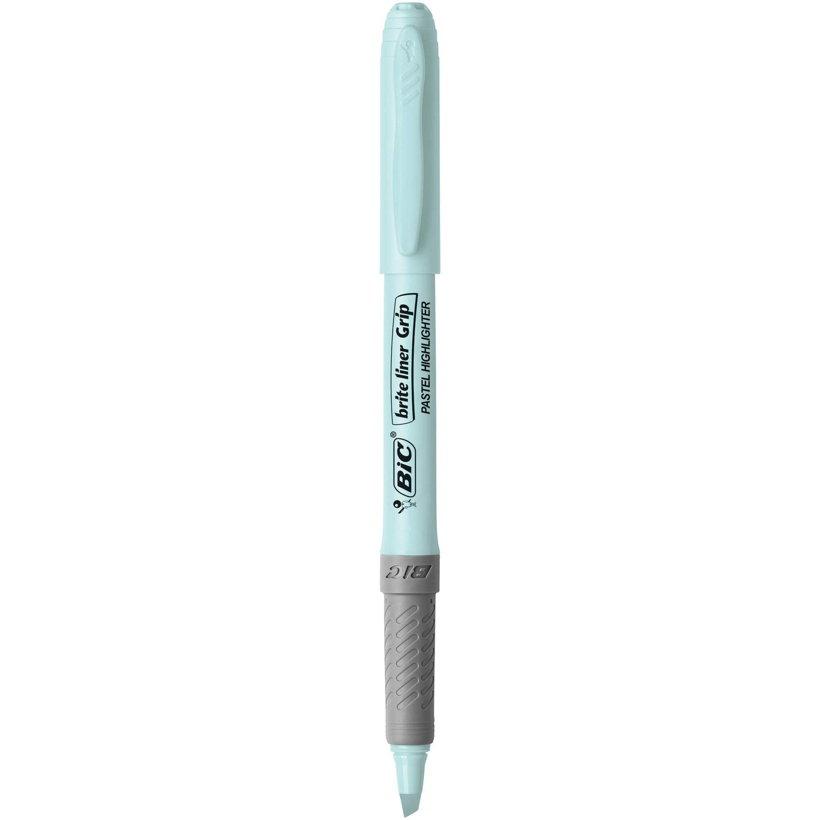 BIC Brite Liner Grip Pastel 6 Count (Pack of 1), Assorted Ink Colors