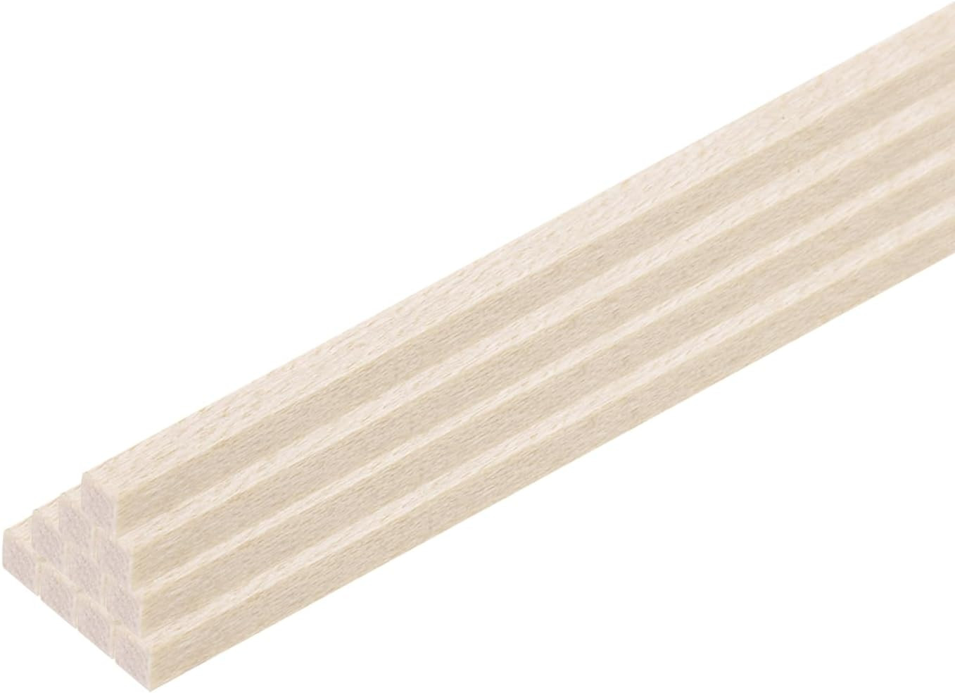 20pcs Wood Sticks, 1/8″x 1/8″ x 12″ Rectangle Wooden Cube Wood Square Dowel Rods