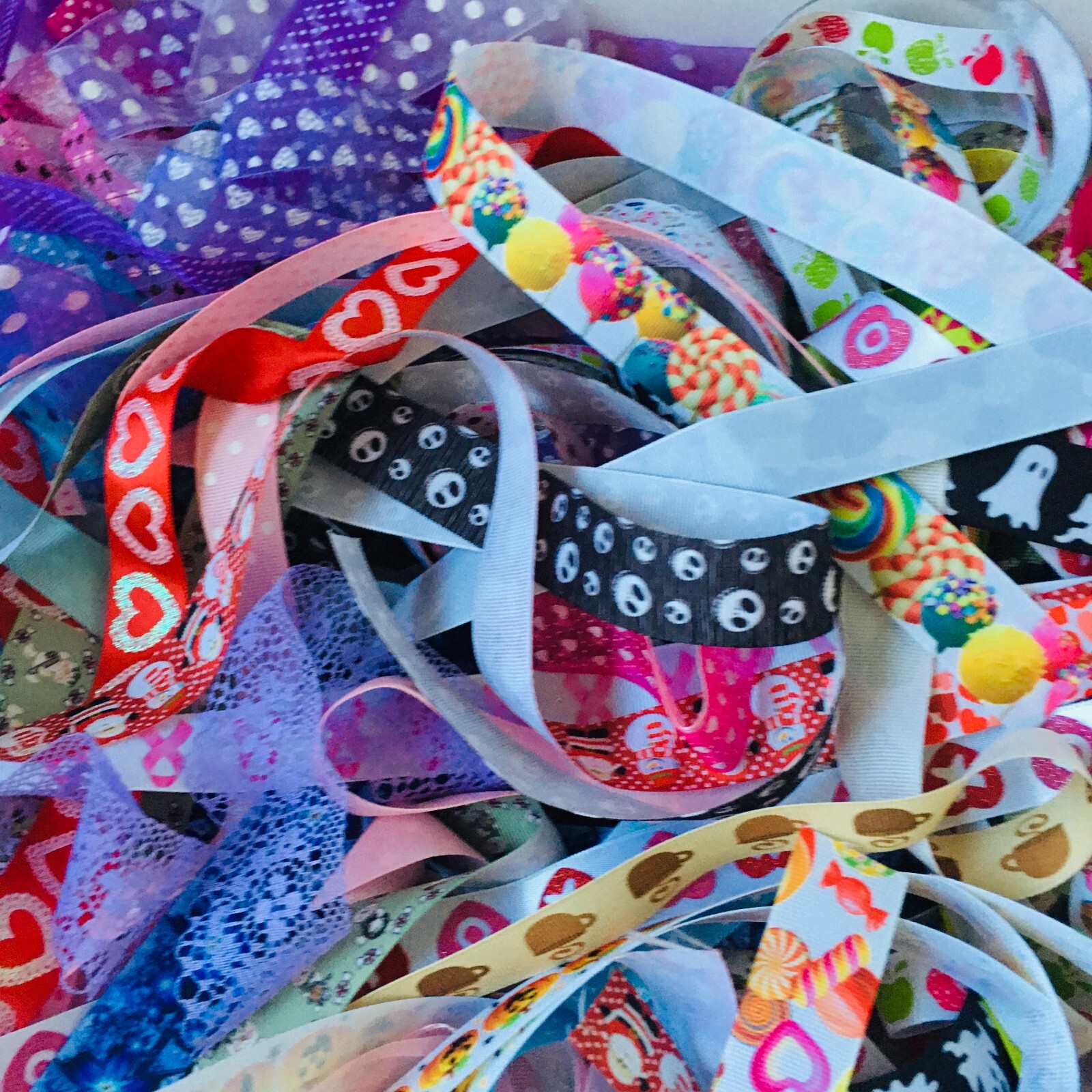 Lot Of 30 Mix Different Pattern ( 1 Yard each ) GROSGRAIN RIBBON E3-178