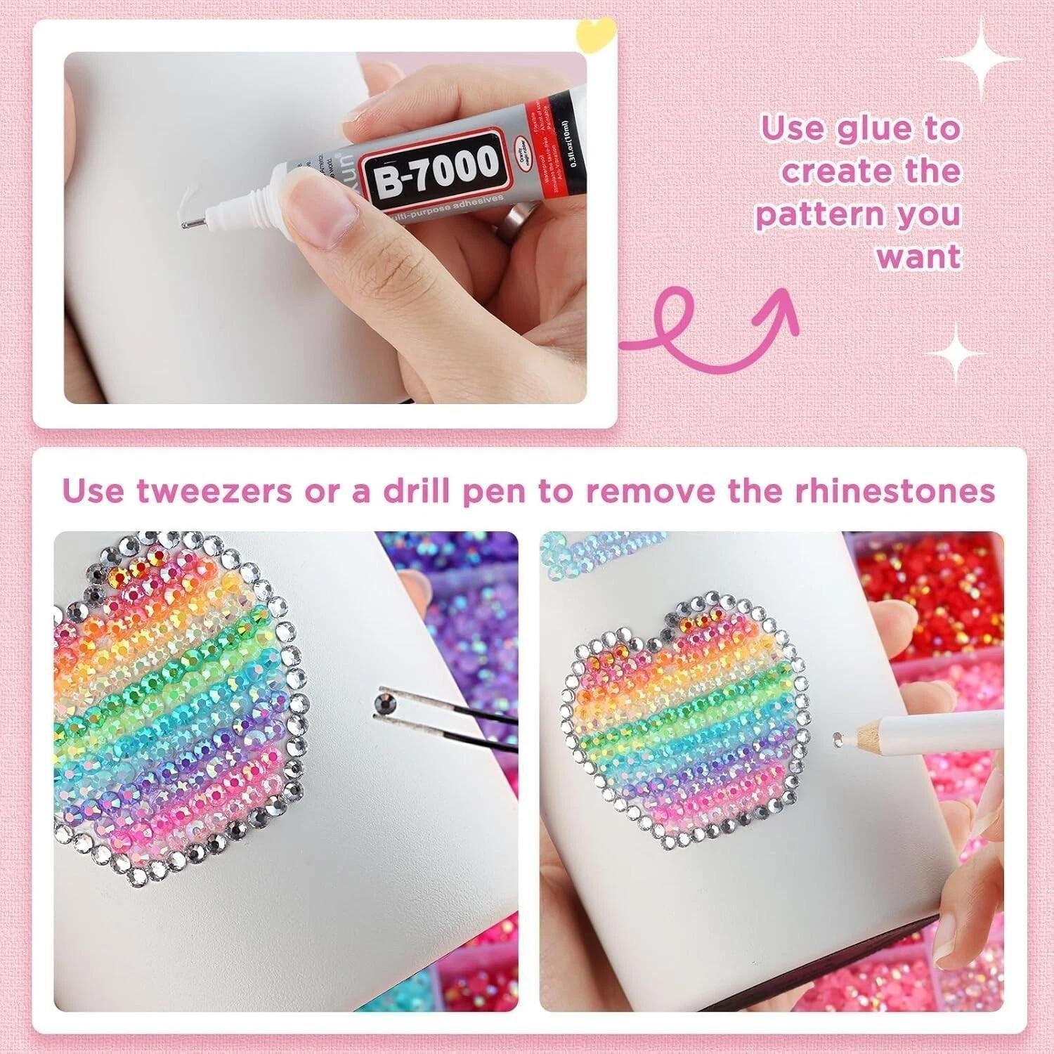 Jelly Rhinestones Bedazzling Kit Multicolor 3mm Flatback Resin Bedazzler Gems US
