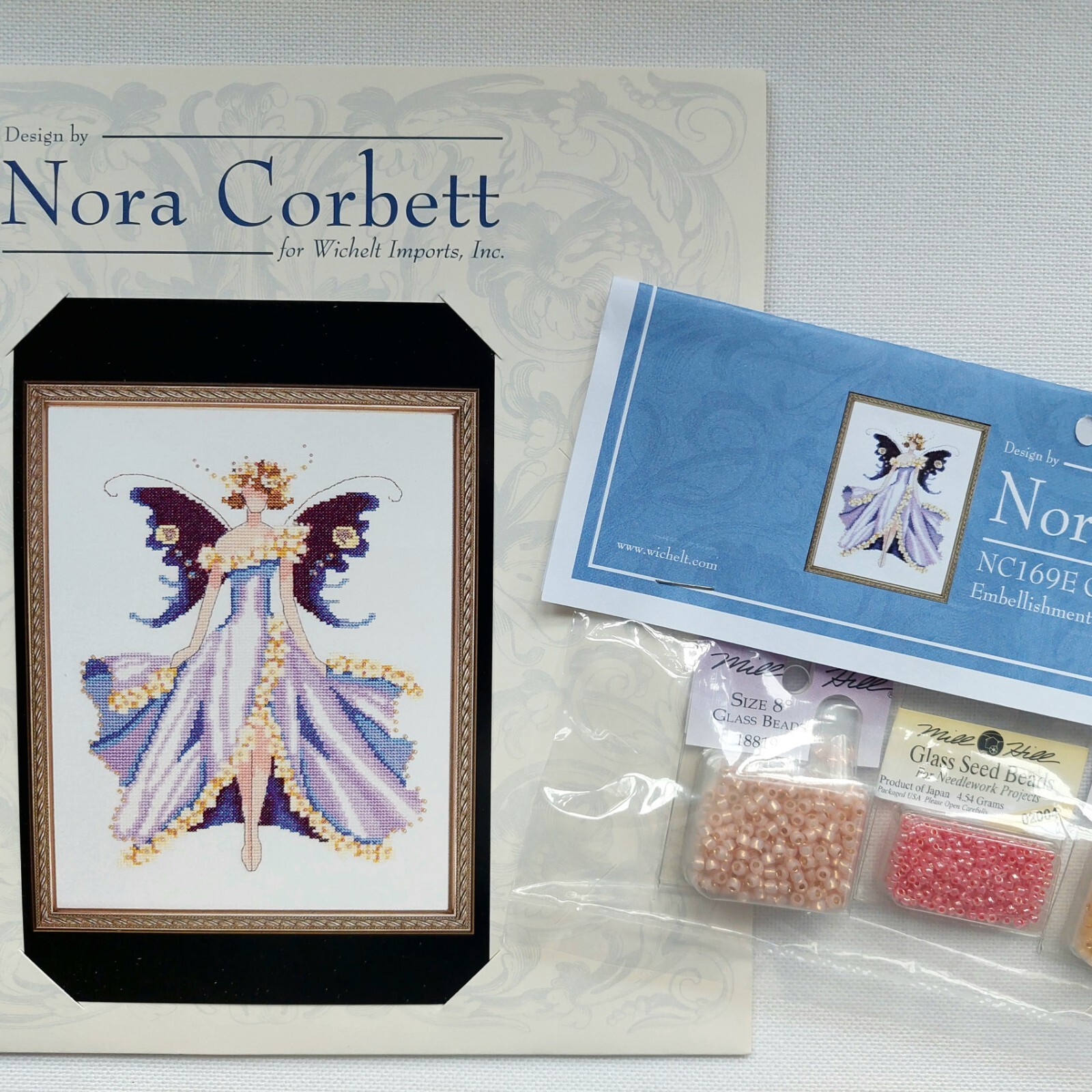 Nora Corbett Cherry Blossom Cross Stitch Chart and Embellishment Pack NC169