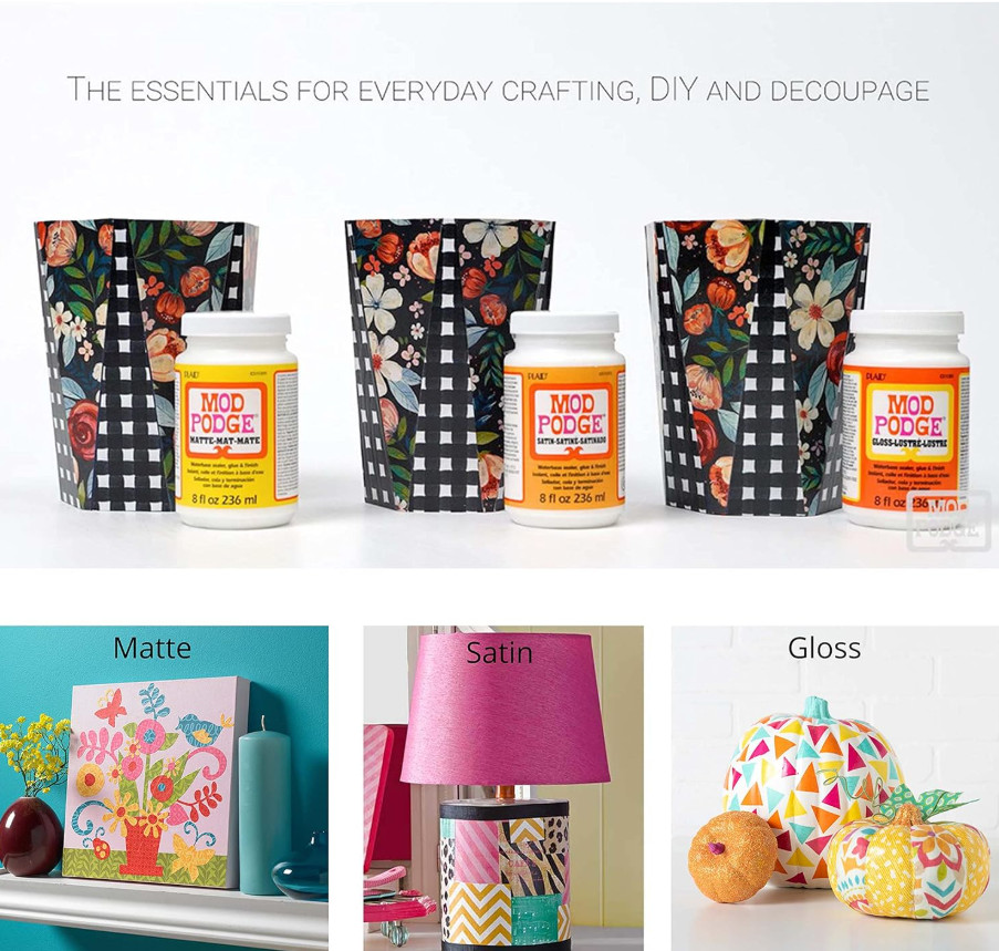Mod Podge Matte Sealer, Glue & Finish: All-in-One Craft Solution- Quick Dry