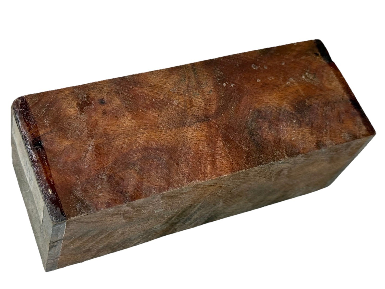 Camphor burl wood turning blank 2-1/8″ x 2-1/8″ x 5-1/2″ (e96) Dried Burl Wood