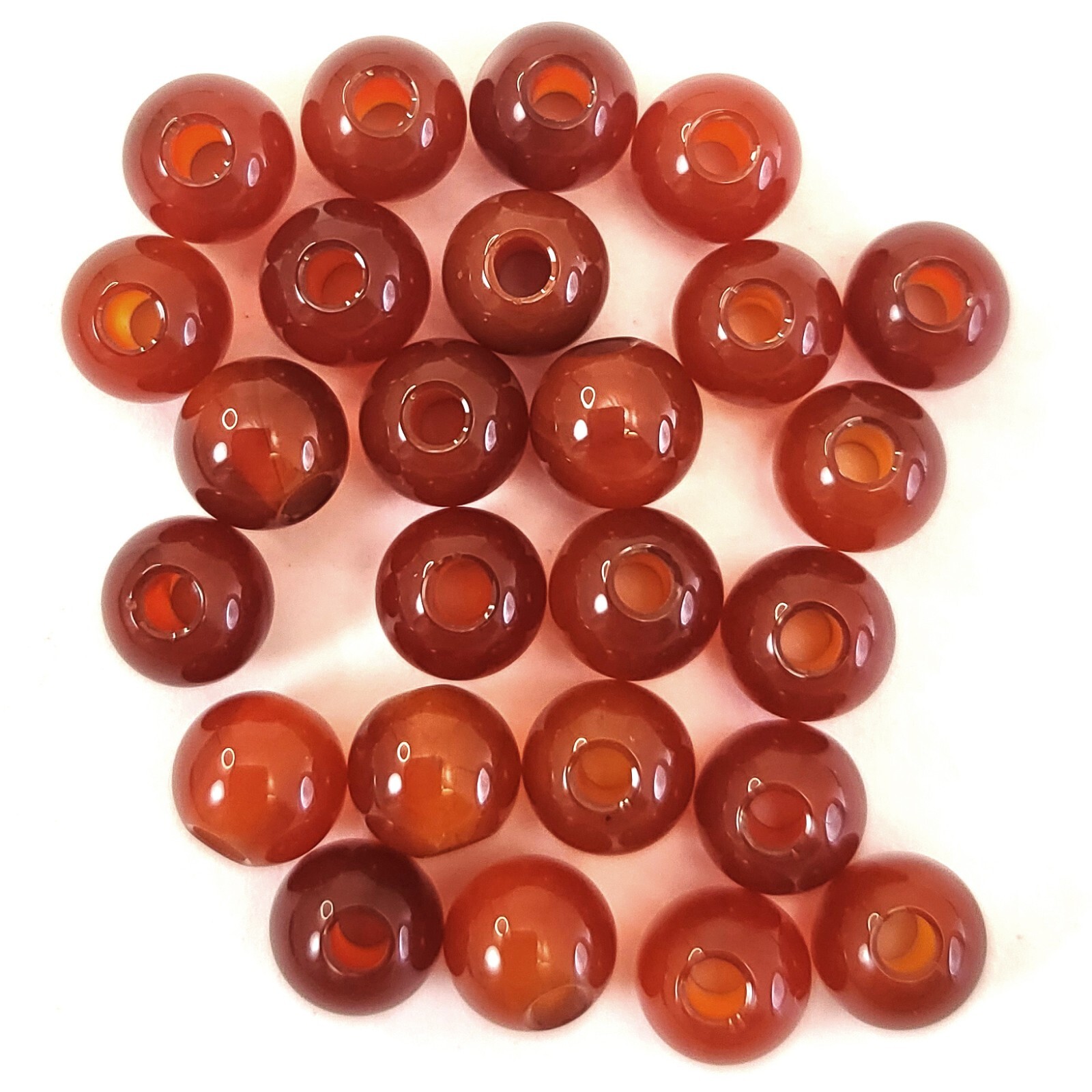 Big Hole Carnelian Beads 7.5″ 6mm 8mm 10mm 12mm natural gemstone large hole DIY