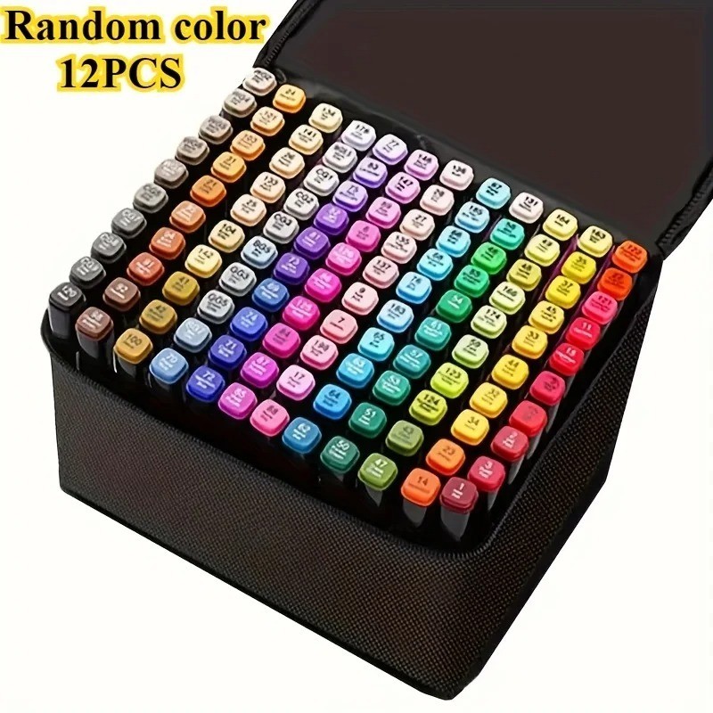 Professional Permanent Sketch Markers – Colored Dual-Head Set for Art Illustrati