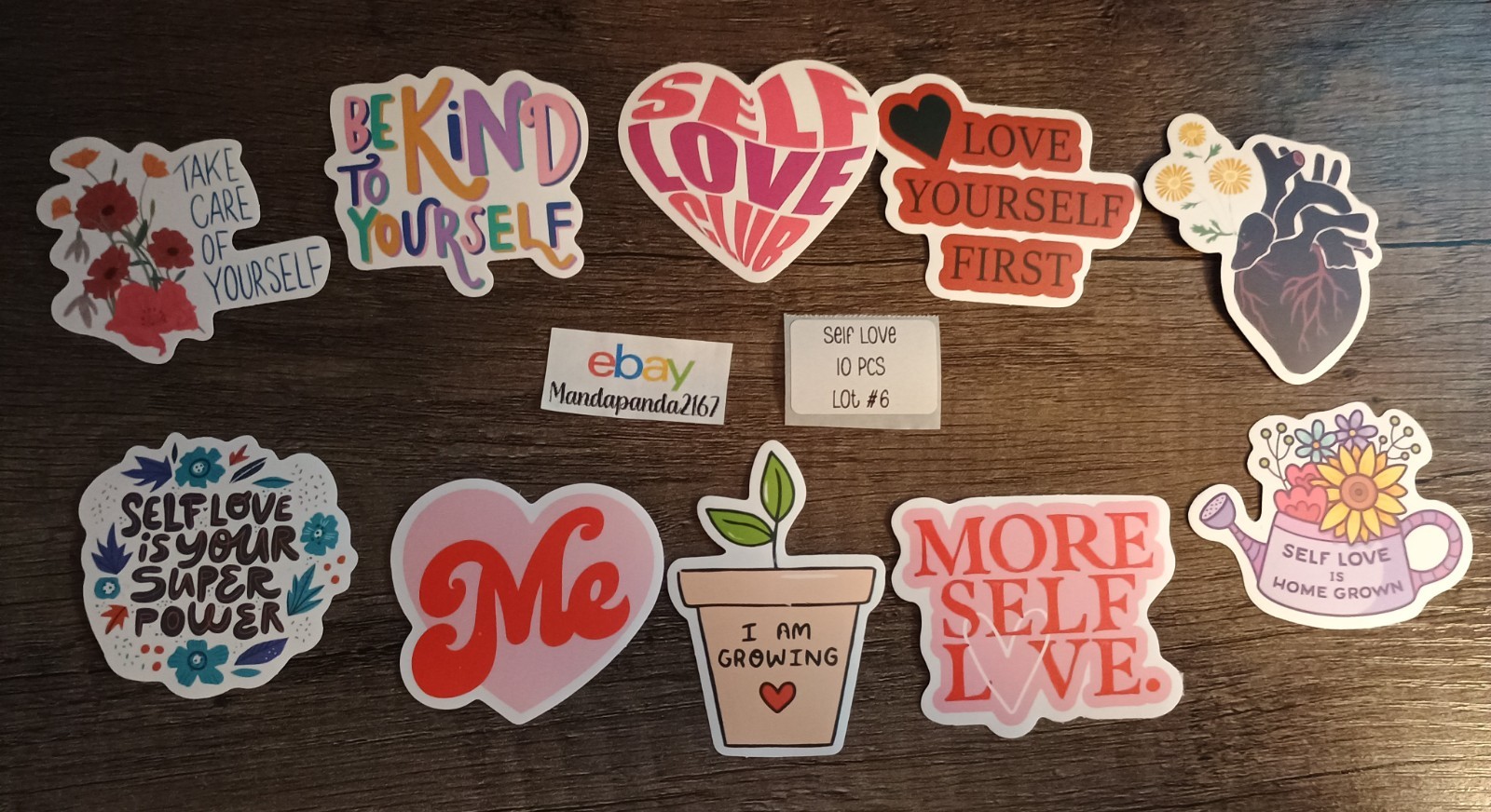 Self Love – Motivation- Stickers – 10 PCs – 6 styles available! See Description