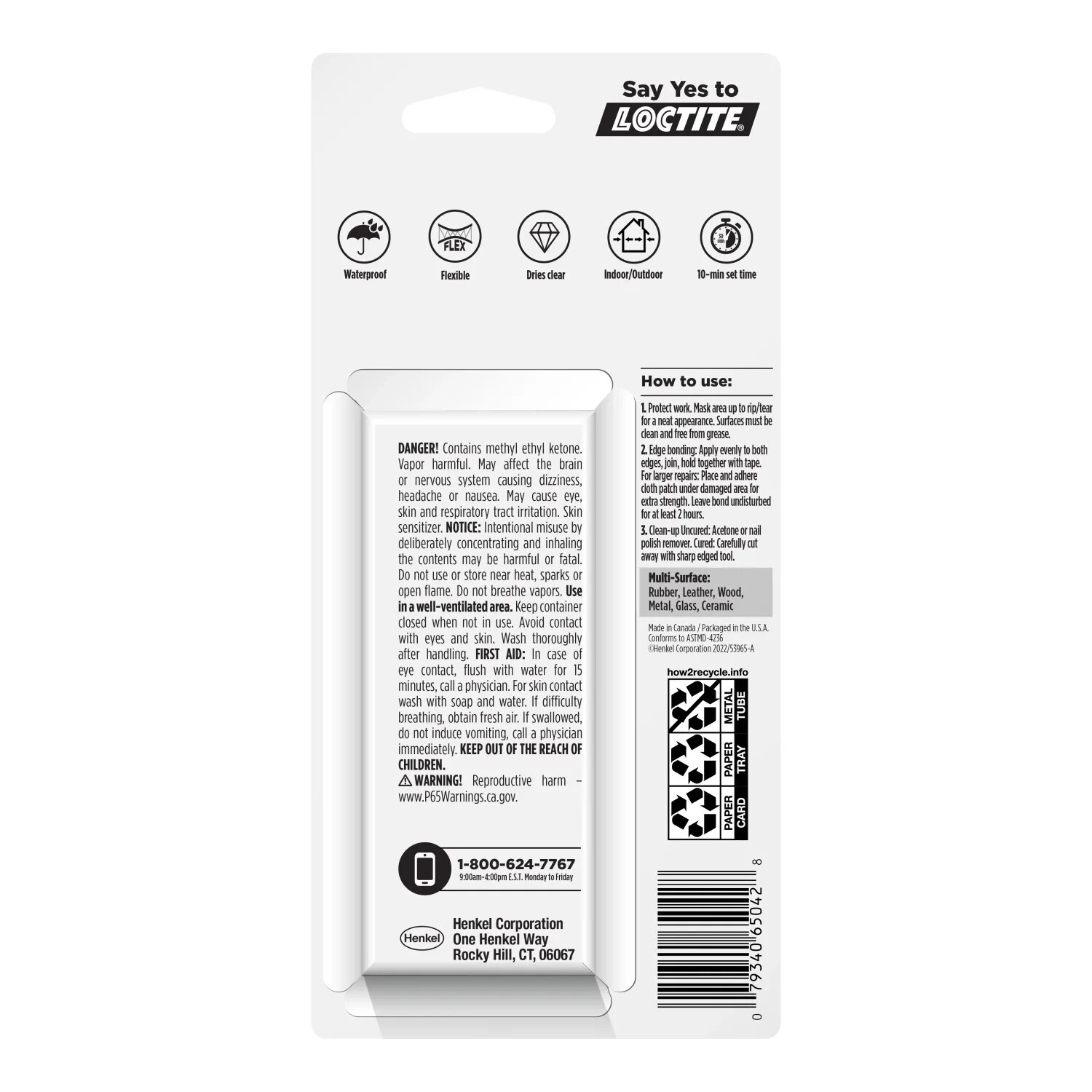 Loctite Vinyl Fabric & Plastic Repair Flexible Adhesive 1 Oz., Squeeze Tube