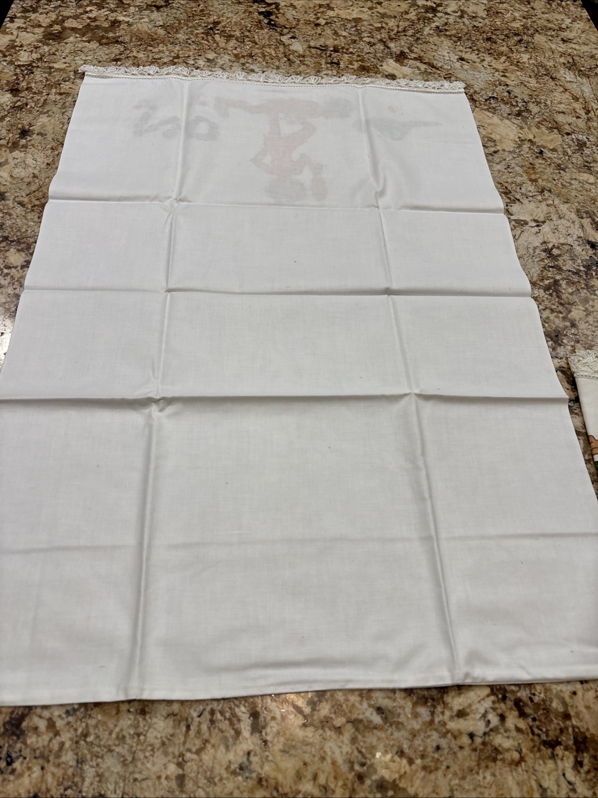 Lee Wards STONE AGE YES & NO 100% Cotton Pillowcases Painted NOS