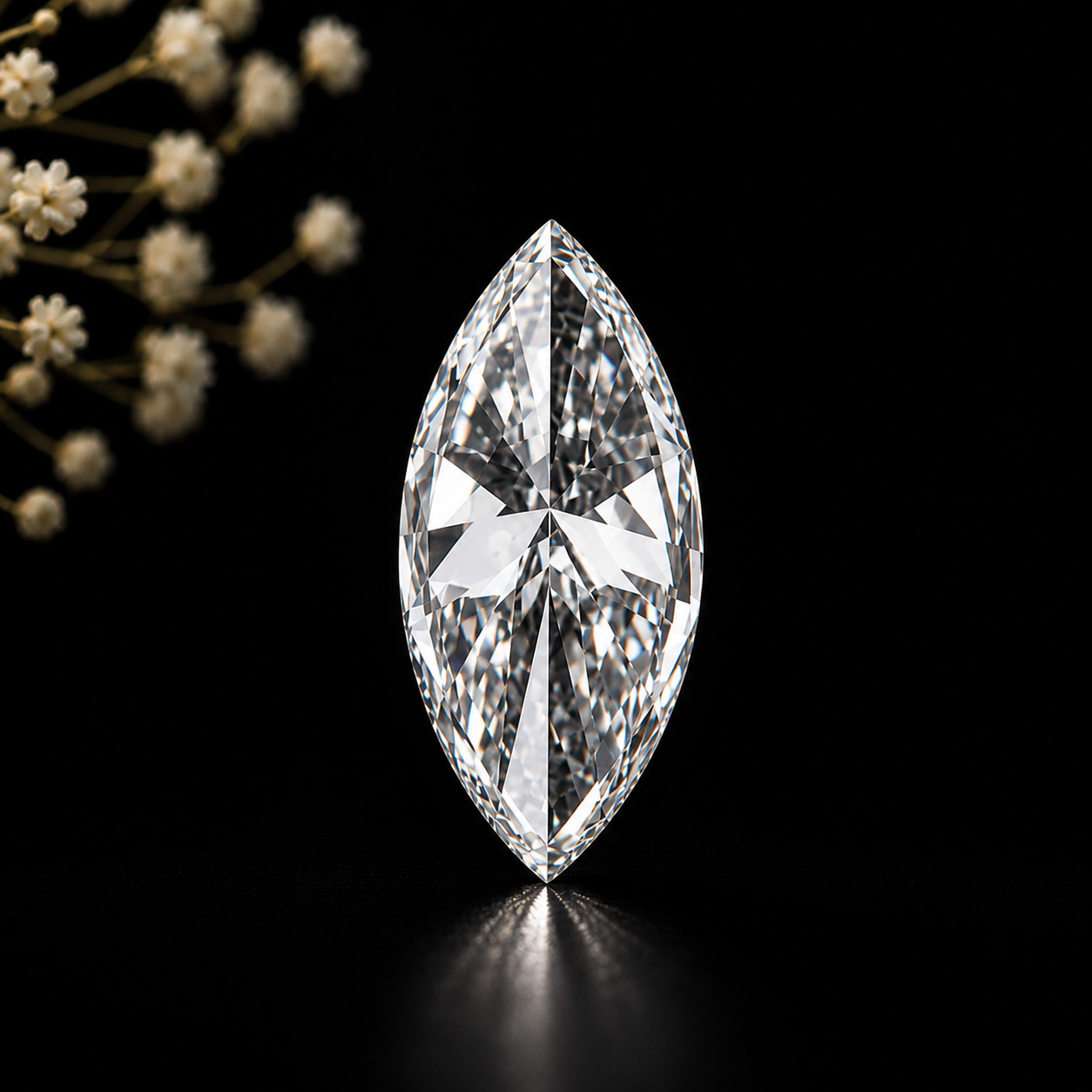 8 Ct Lab Grown White Diamond Marquise Cut VVS1 D Grade Stone Pair (4+4 Ct)