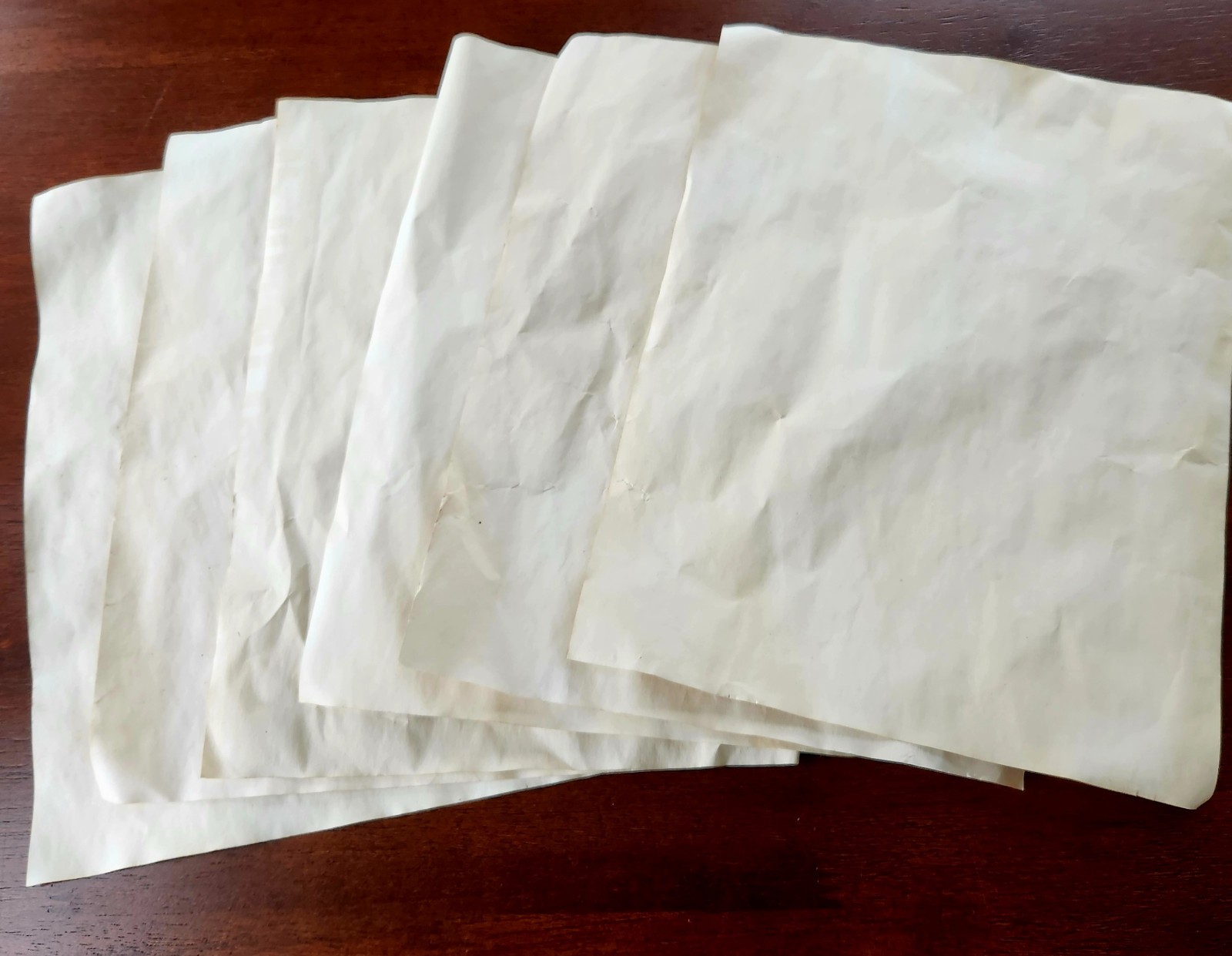 10 sheet bundles of tea stained paper, hand dyed, aged, junk journal, stationary