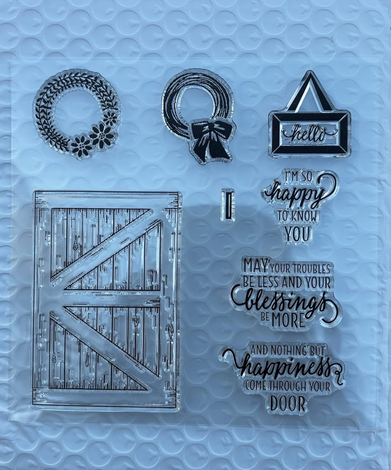 Barn Door Silicone Clear Rubber Stamp For Card Making Scrapbooking Decor DIY