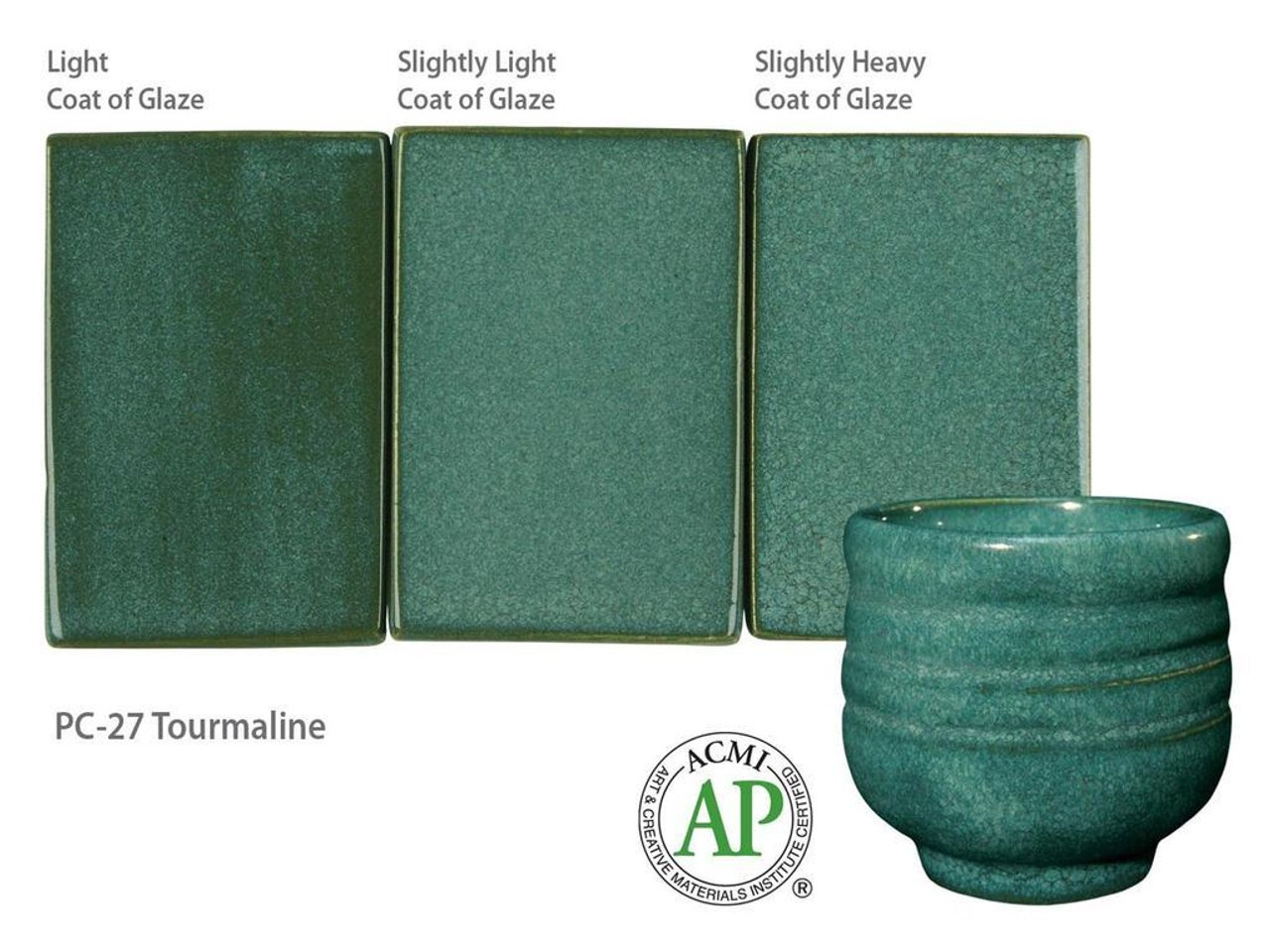 AMACO PC-27 Tourmaline High Fire Glaze Pint Gloss Lead Free Pottery Ceramic