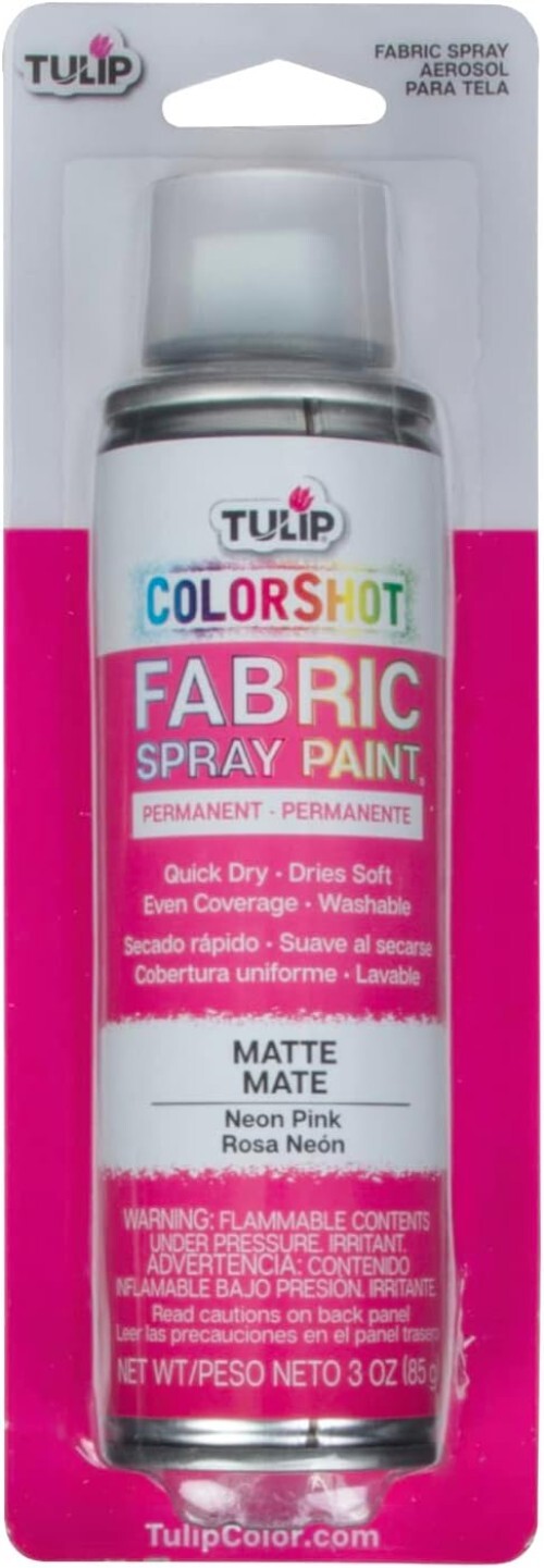 Vibrant Neon Pink Fabric Spray Paint – 3 oz Washable Aerosol for DIY