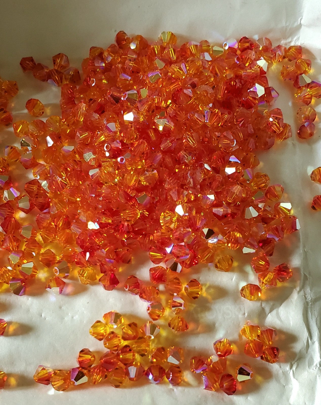 Swarovski 5301 4mm bicone beads, Fireopal AB (48pcs)