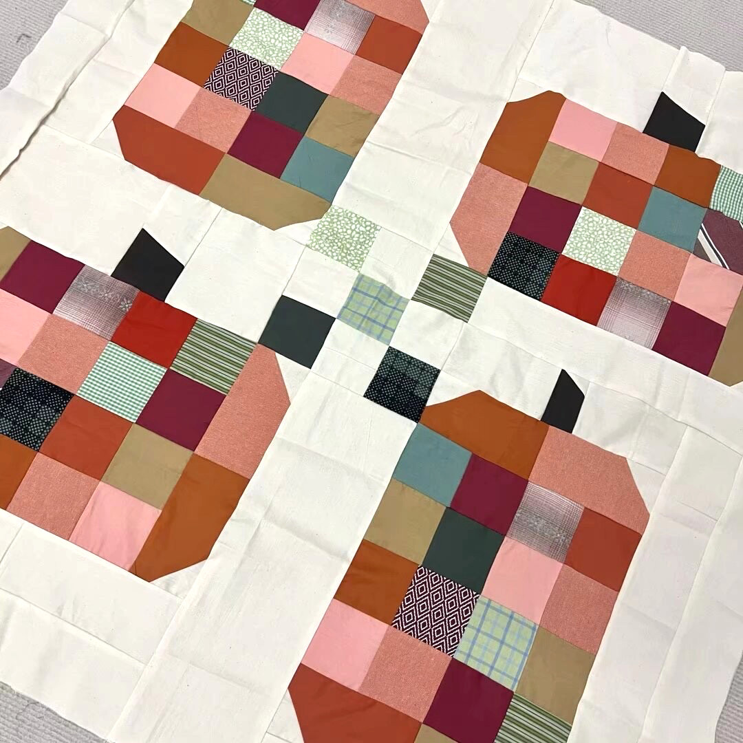 Handmade Mountain Valley Baby Quilt Top 47×47″ Pieced~ BABY/BED/Wall Decor