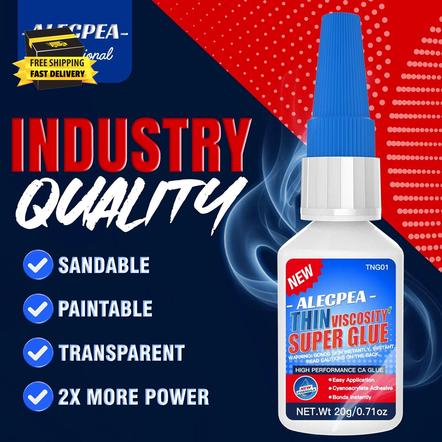 20G Thin CA Glue (2-3 CPS), 2-5 Second Cure Time – Ideal for Hobbies and Precisi