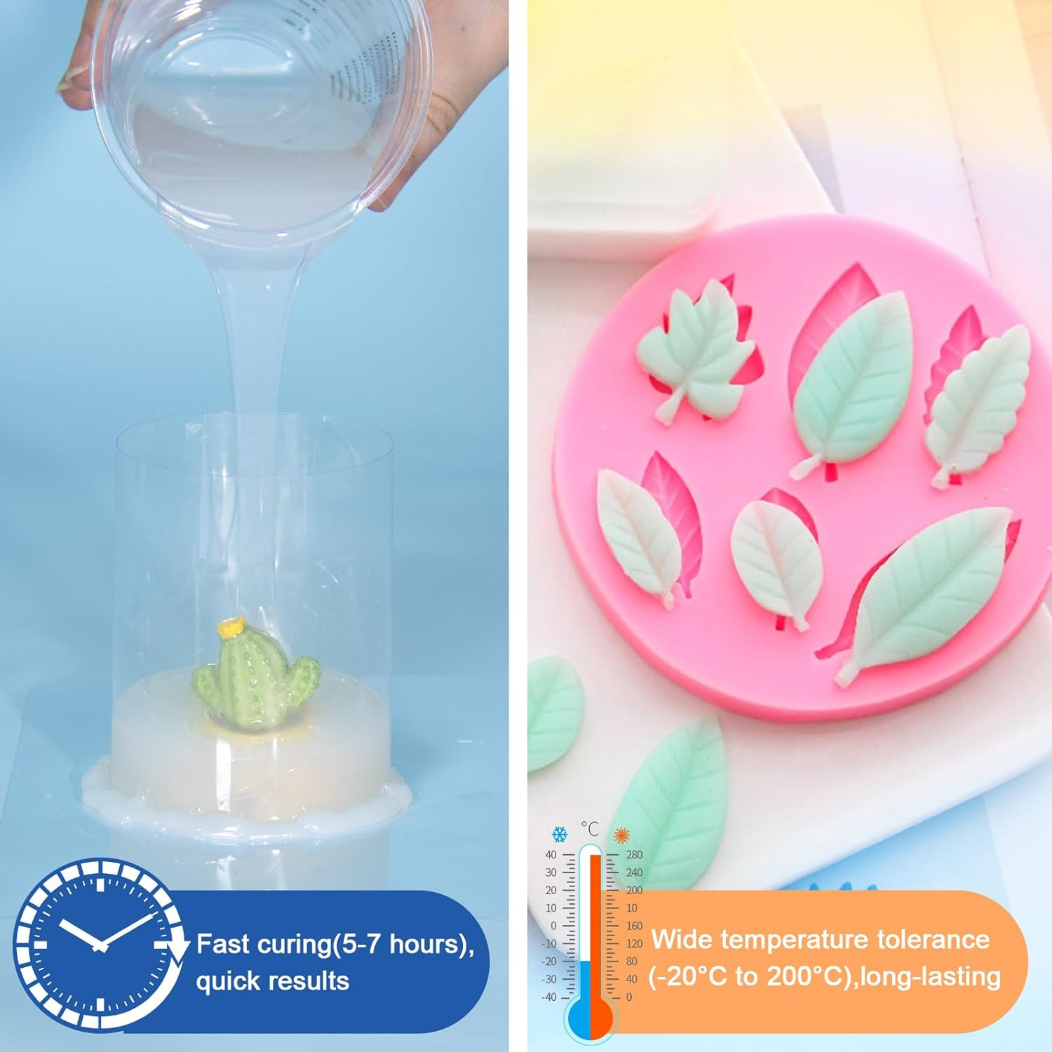 Silicone Mold Making Kit, 2.32Lb(37Oz) Super Elastic Liquid Silicone Rubber Fast