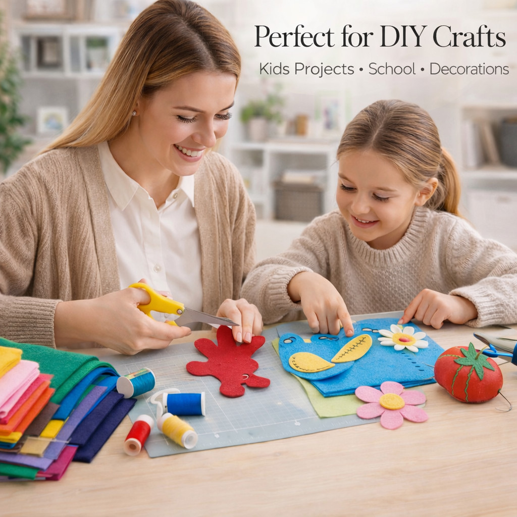 FabricLA Craft Felt Fabric – 36” Wide – 1.6mm Thick Felt Roll for DIY, Sewing