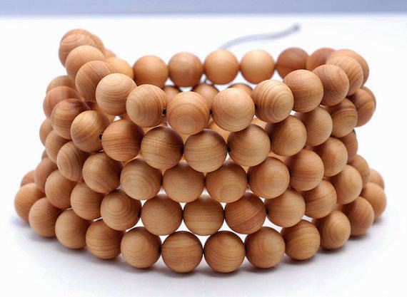 6mm 108PCS Aromatic Thuja Sutchuenensis Mala Beads Round (90182444-391)