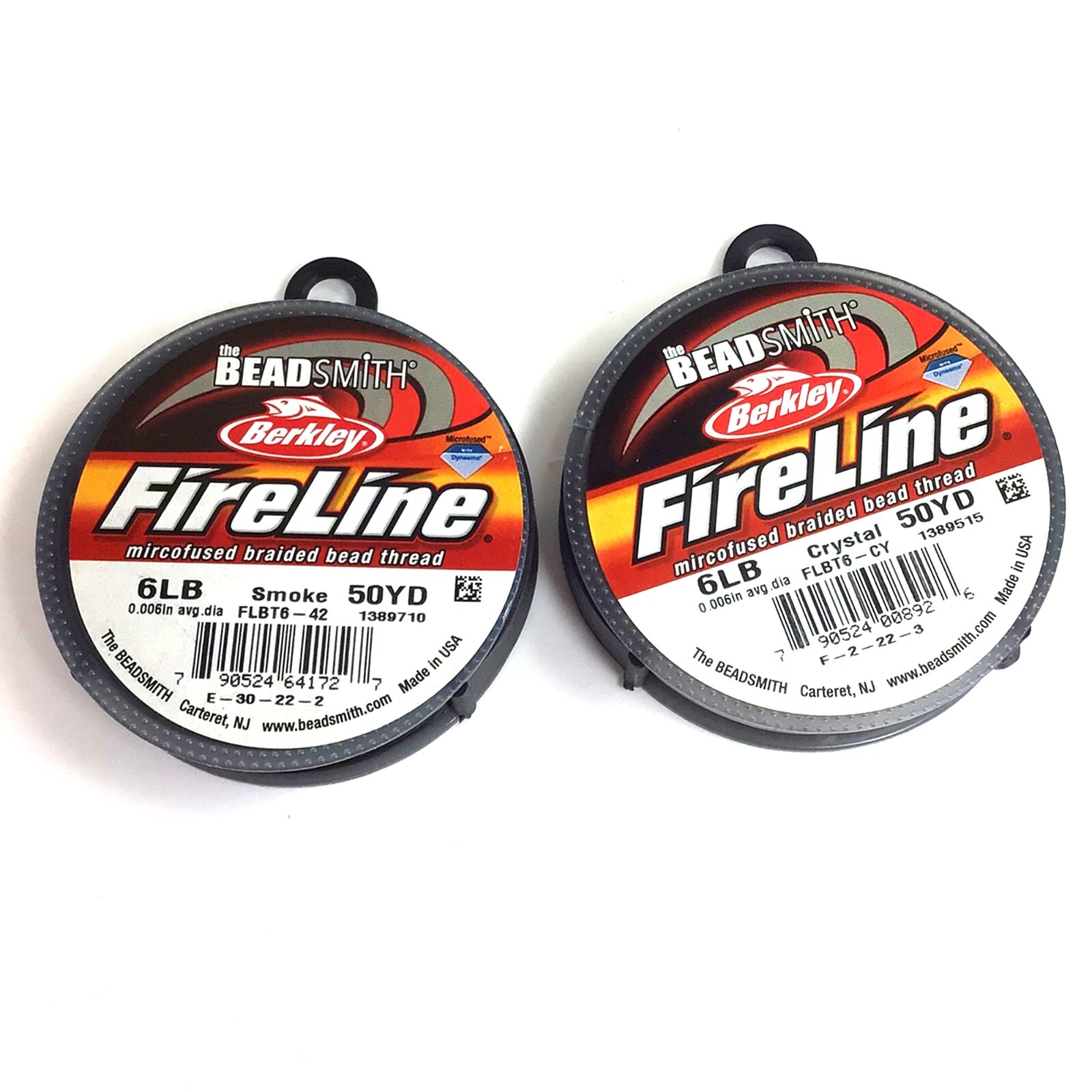 FireLine Beading Thread 6LB Crystal Smoke Black Beadsmith 15YD 50 125 yard/spool