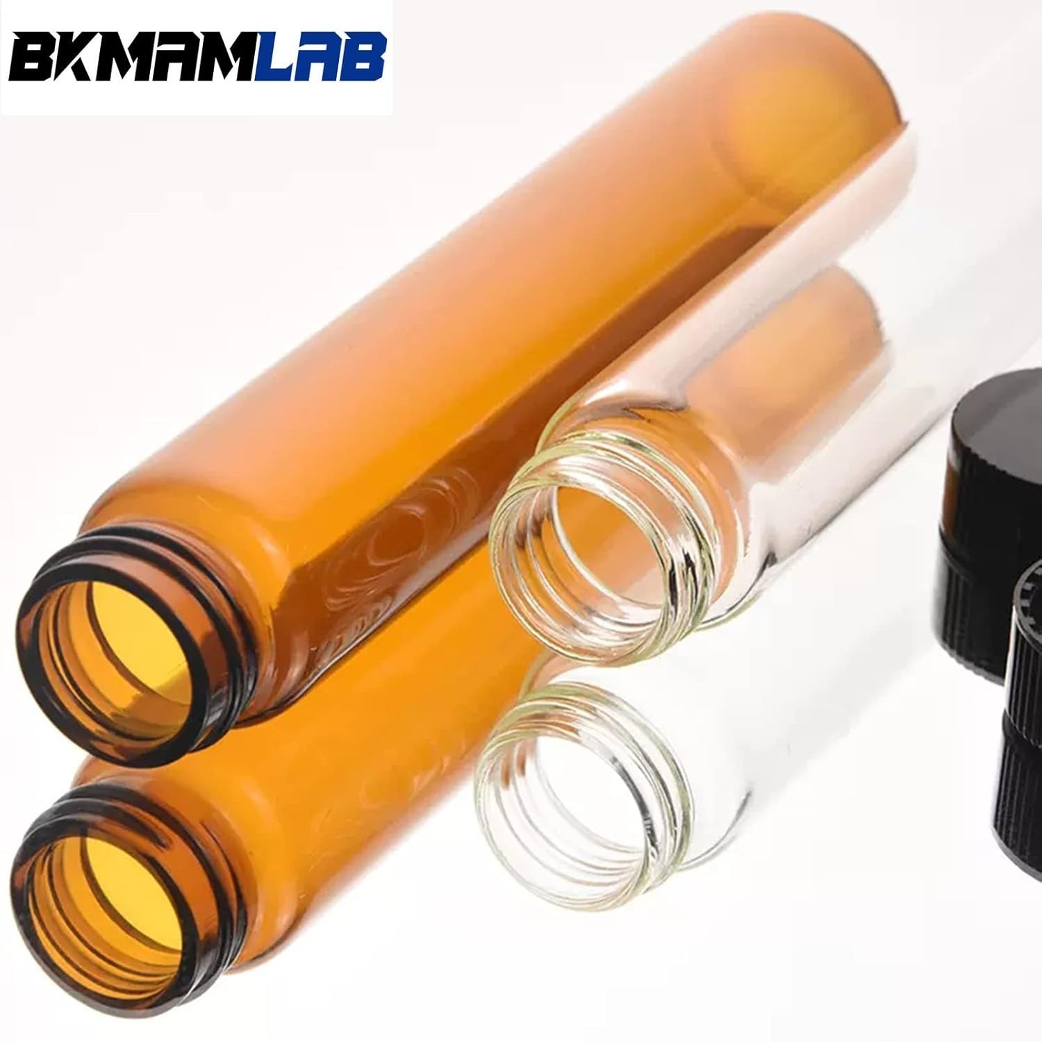 Amber Glass Vials 5ml 100pcs – Leak Proof Sample Bottles