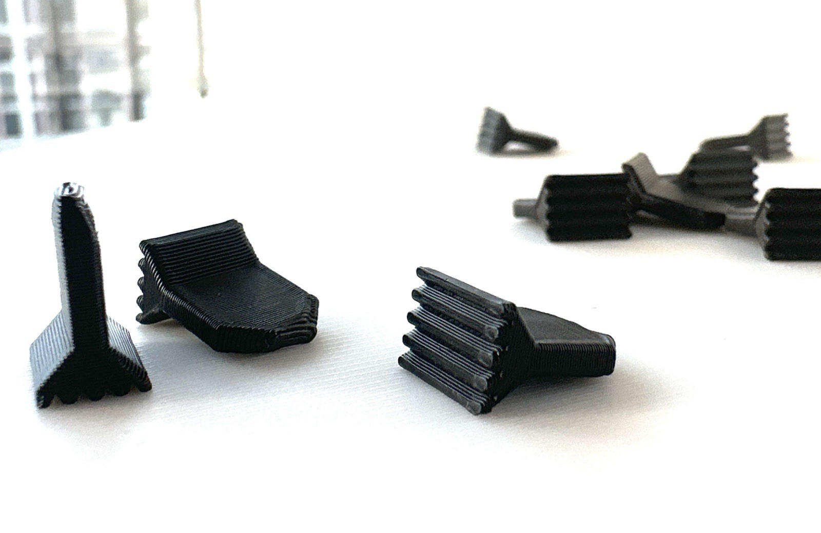 10x Black Glue-On Plastic Grip Pull Tabs Black Grip Tabs for DIY Craft Projects
