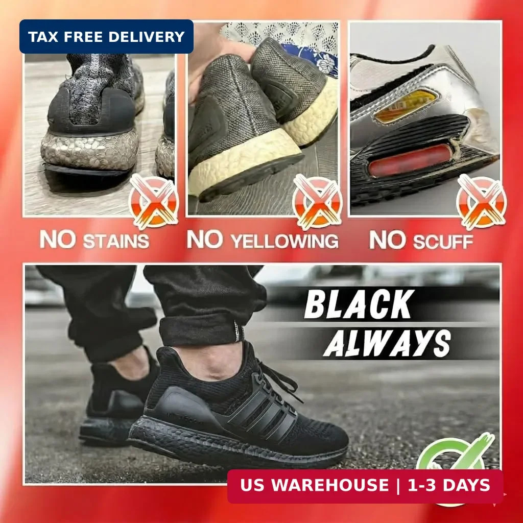 cocomfix 2-in-1 Black Shoe Paint, 2-Pack Acrylic Shoe Paint Marker for DIY Midso