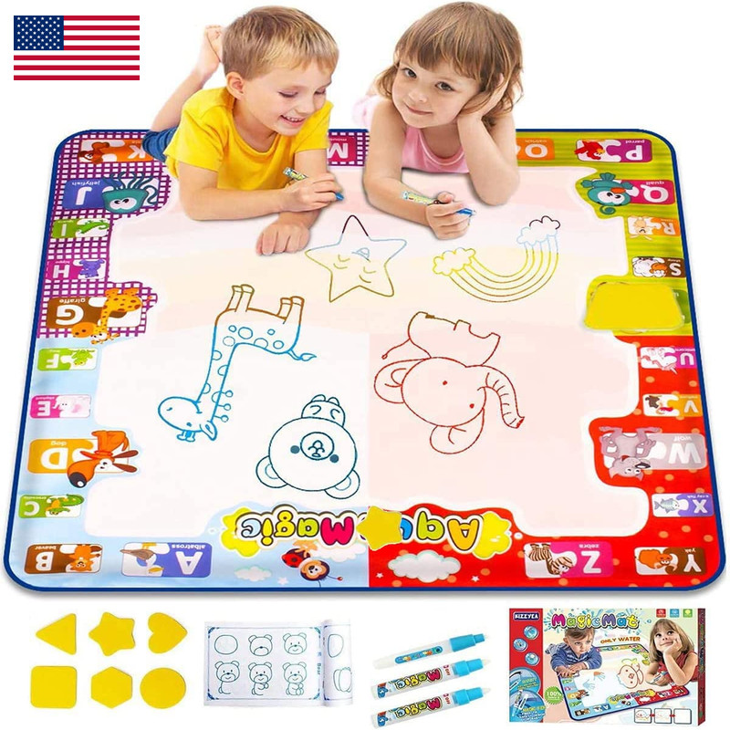 Kizzyea Toys For 2 3 4 5 6 Years Old Boys Girls Water Doodle Mat For Kids Large