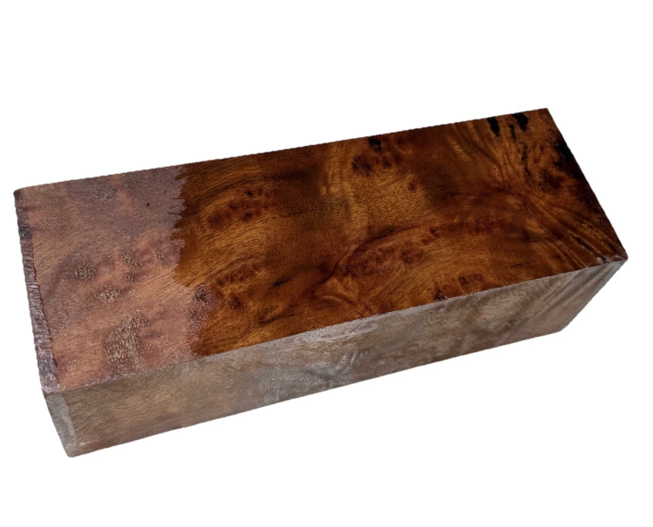 Camphor Burl wood block 7-3/8″ x 2-5/8” x 2-1/4″ (c73) Dried Craft Block