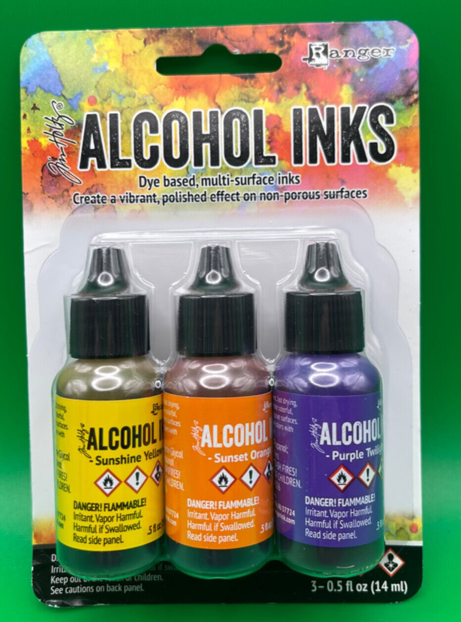 3 Pack 0.5 fl oz ALCOHOL INK KIT – SUMMIT VIEW – Ranger Inks Tim Holtz