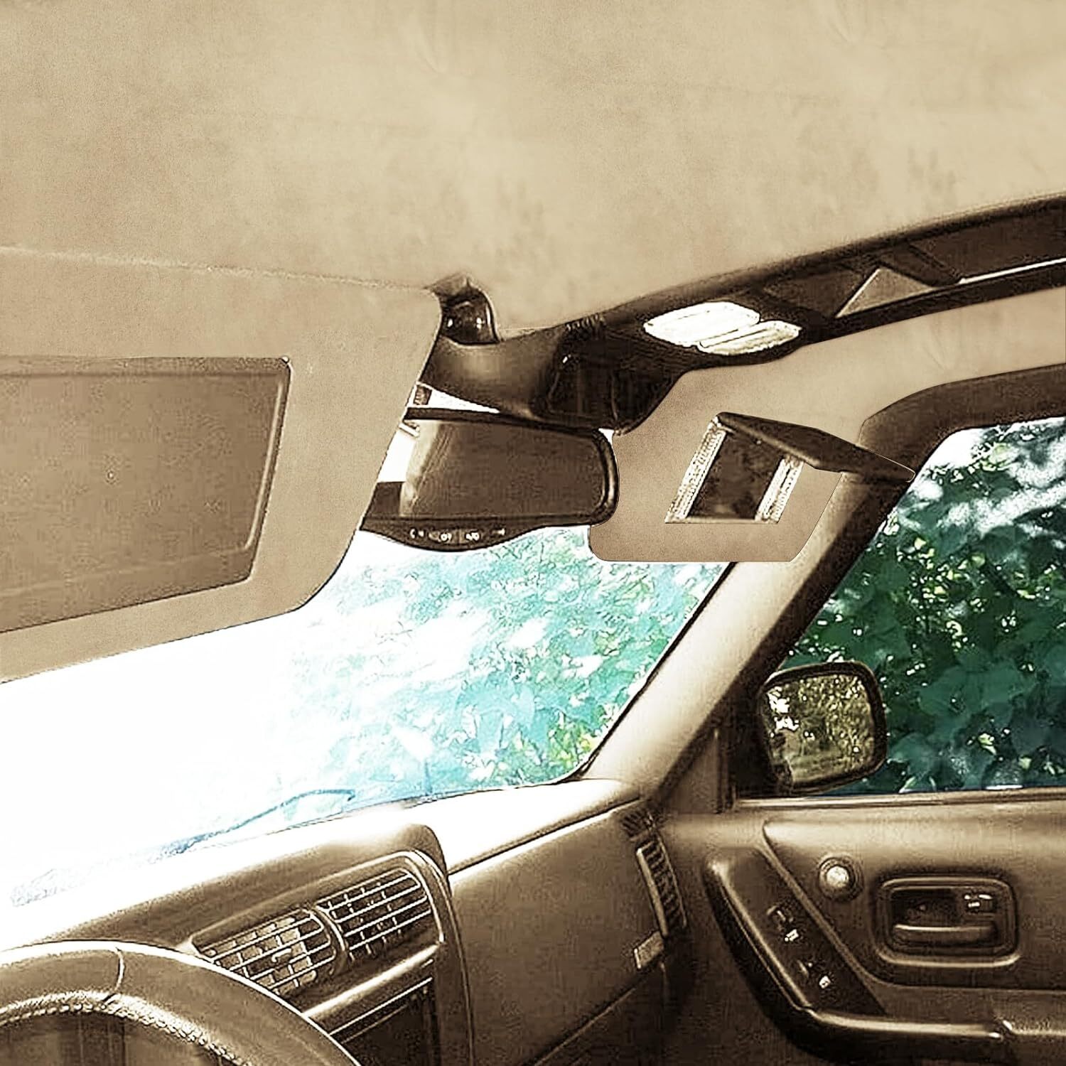 60”W Beige Suede Headliner Fabric Foam Backed For Car Inner Roof Repair