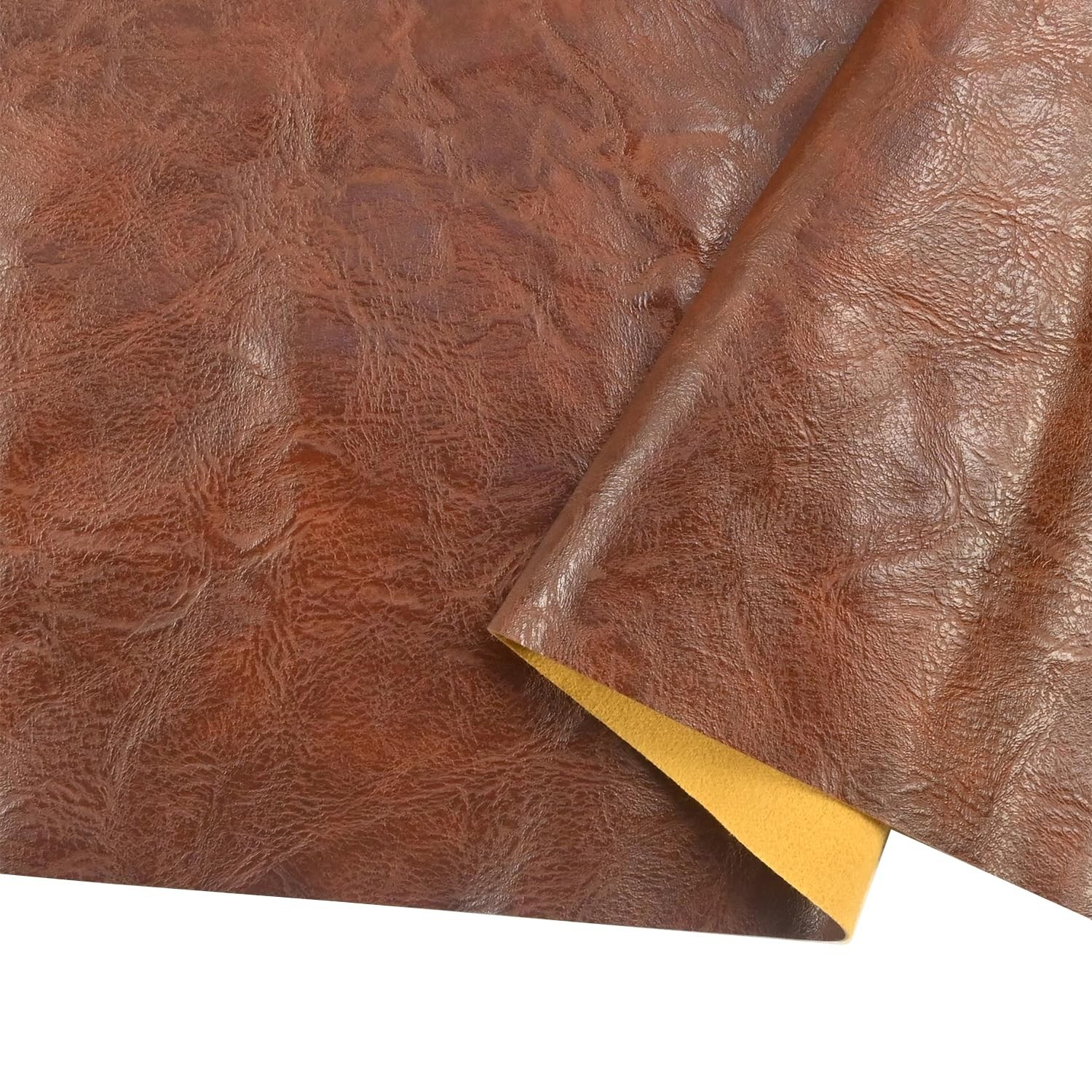 300x140cm Brown Soft Faux Leather Fabric, 1mm Thick PU Material | Exquisite A…