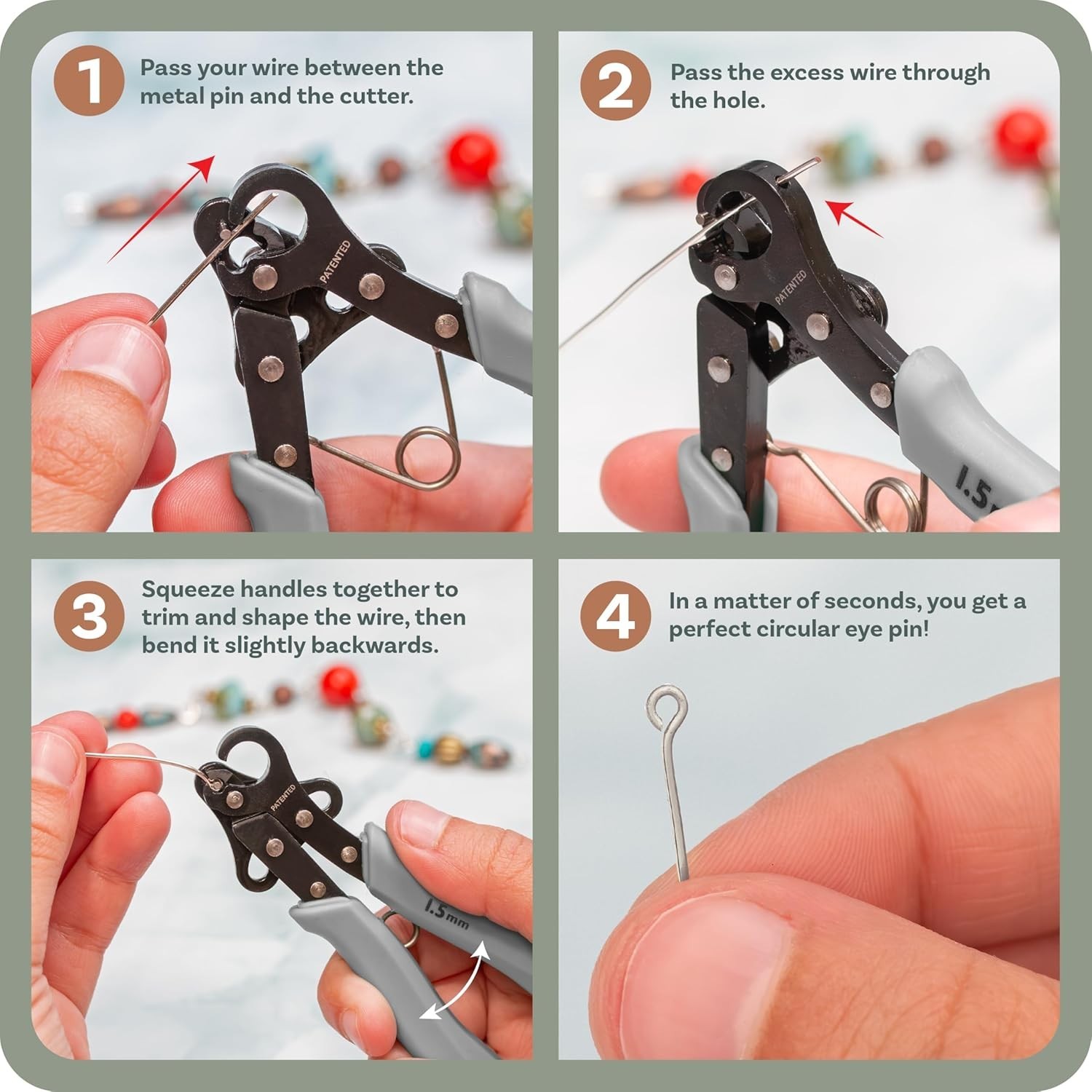 One Step Looper – Create and Trim Consistent 1.5 mm Loops for Jewelry Making,…