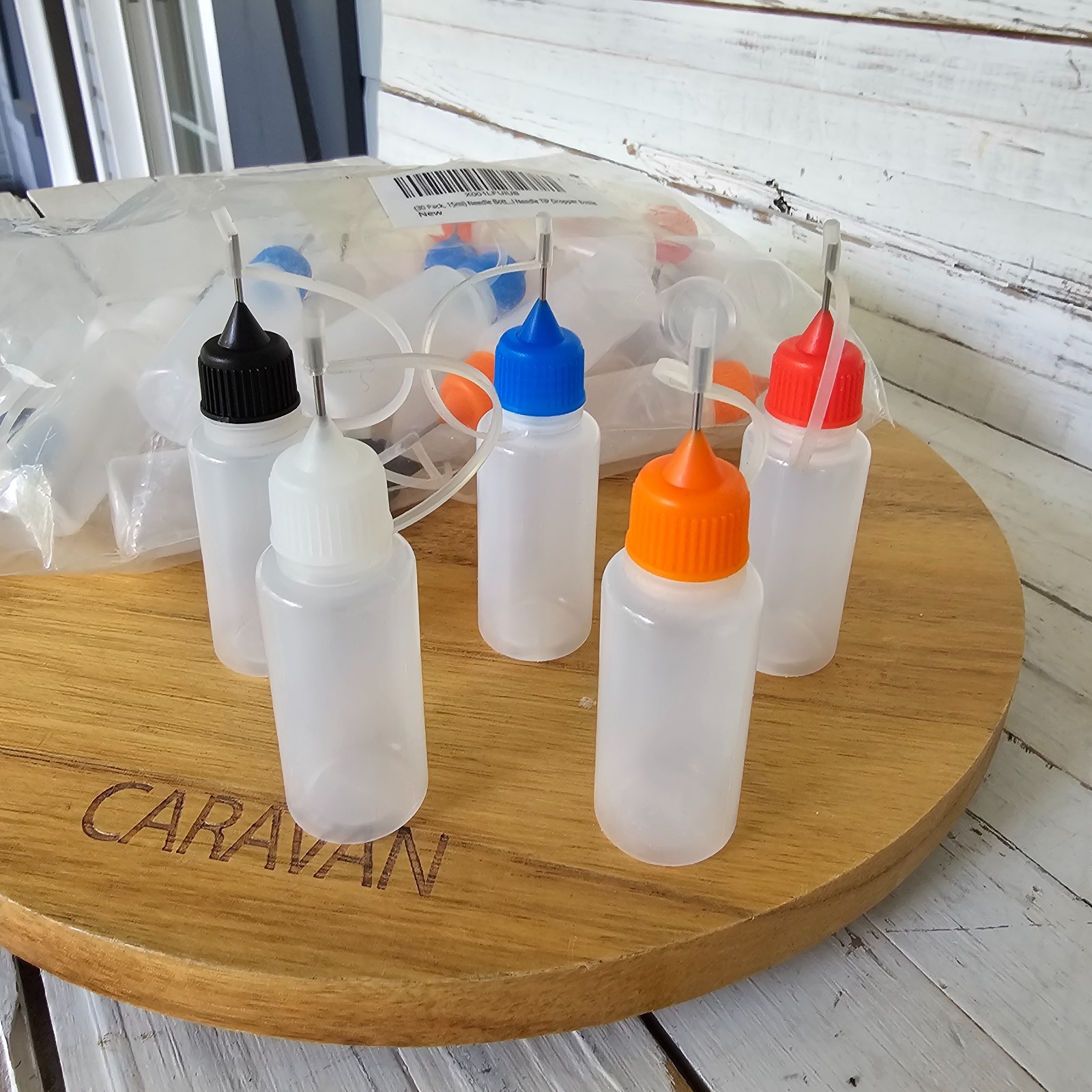 (30) 15ml Plastic Squeezable Dropper Bottle Needle Tip -Precision Tip Applicator