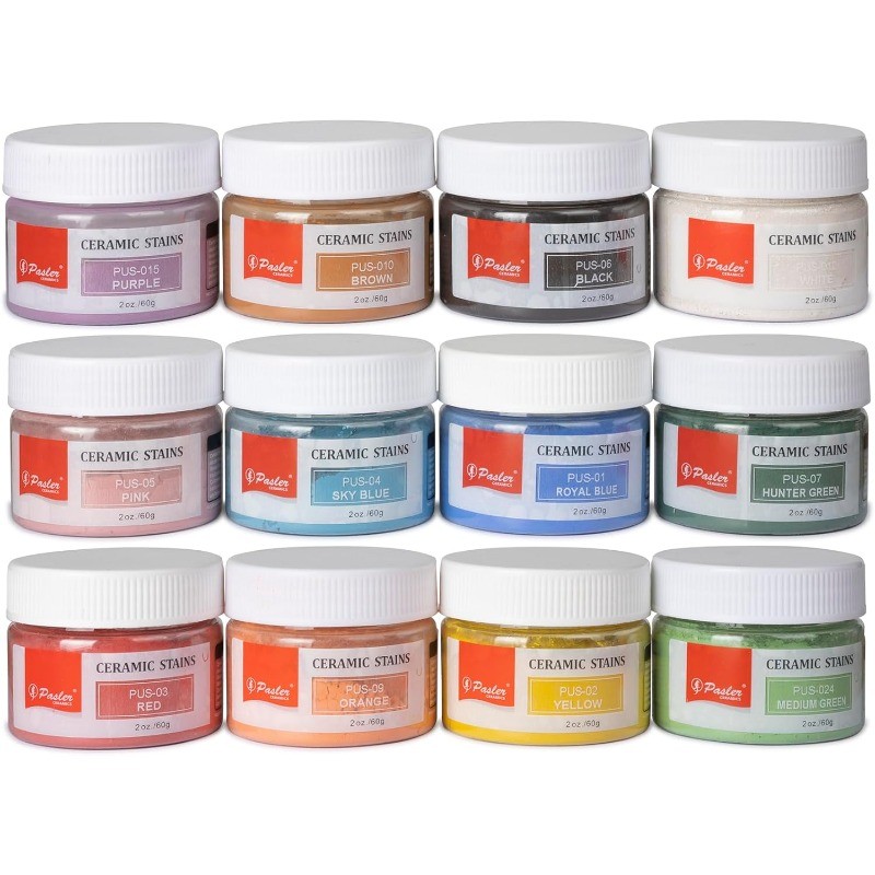 Ceramic Stains 60g Each Color Pigments Powder Making underglaze Pottery Glaze