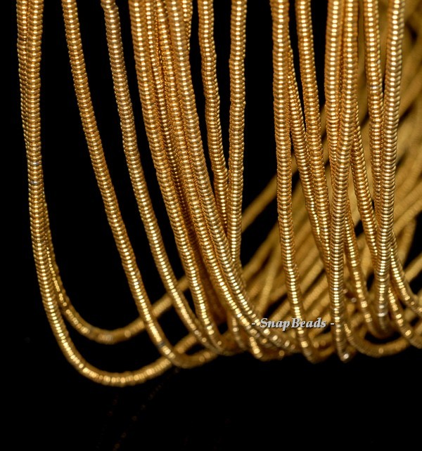 2X1MM GOLD HEMATITE GEMSTONE GOLD RONDELLE 2X1MM LOOSE BEADS 15.5″