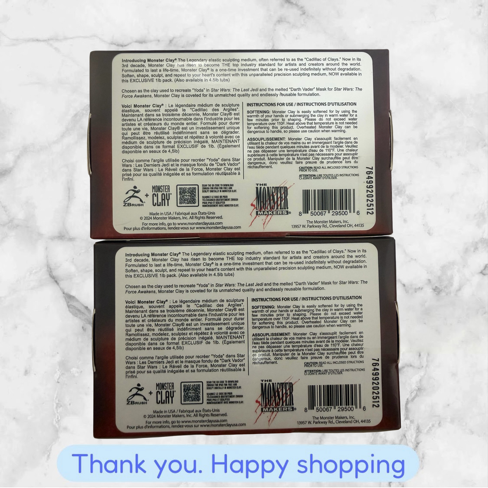 FOR 2 Monster Clay Sculpting Kit 1 lbs Each Medium Brown Elastic Clay NEW SHIP