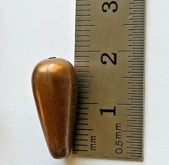 Teardrop Beads Metallic Bronze Tone 50 Pc. Lot Acrylic
