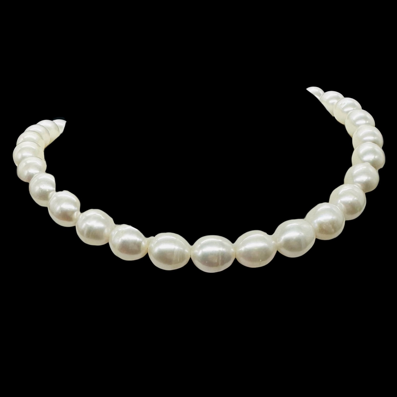 White Pear Shaped Fresh Water Pearls 16″ Strand | 12×10 to 10x9mm |